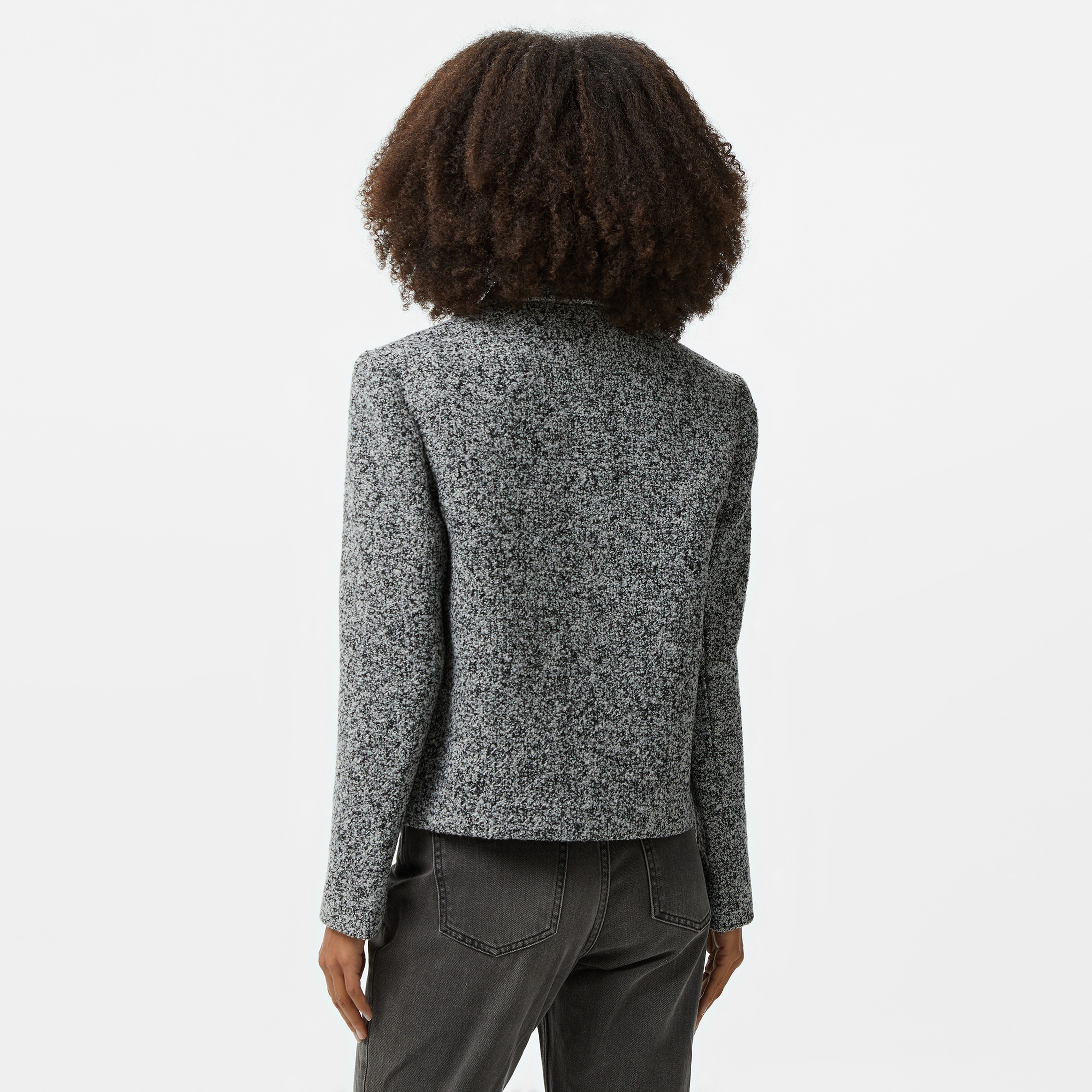 Tommy Hilfiger Boucle Mix Kadın Gri Ceket