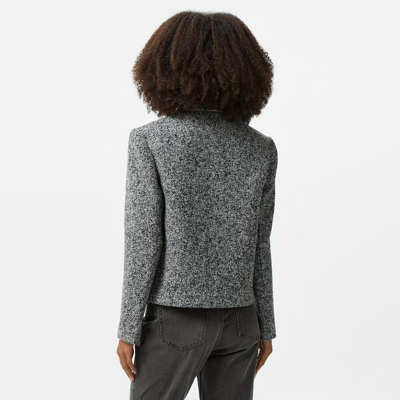Tommy Hilfiger Boucle Mix Kadın Gri Ceket