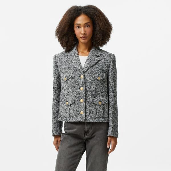 Tommy Hilfiger Boucle Mix Kadın Gri Ceket