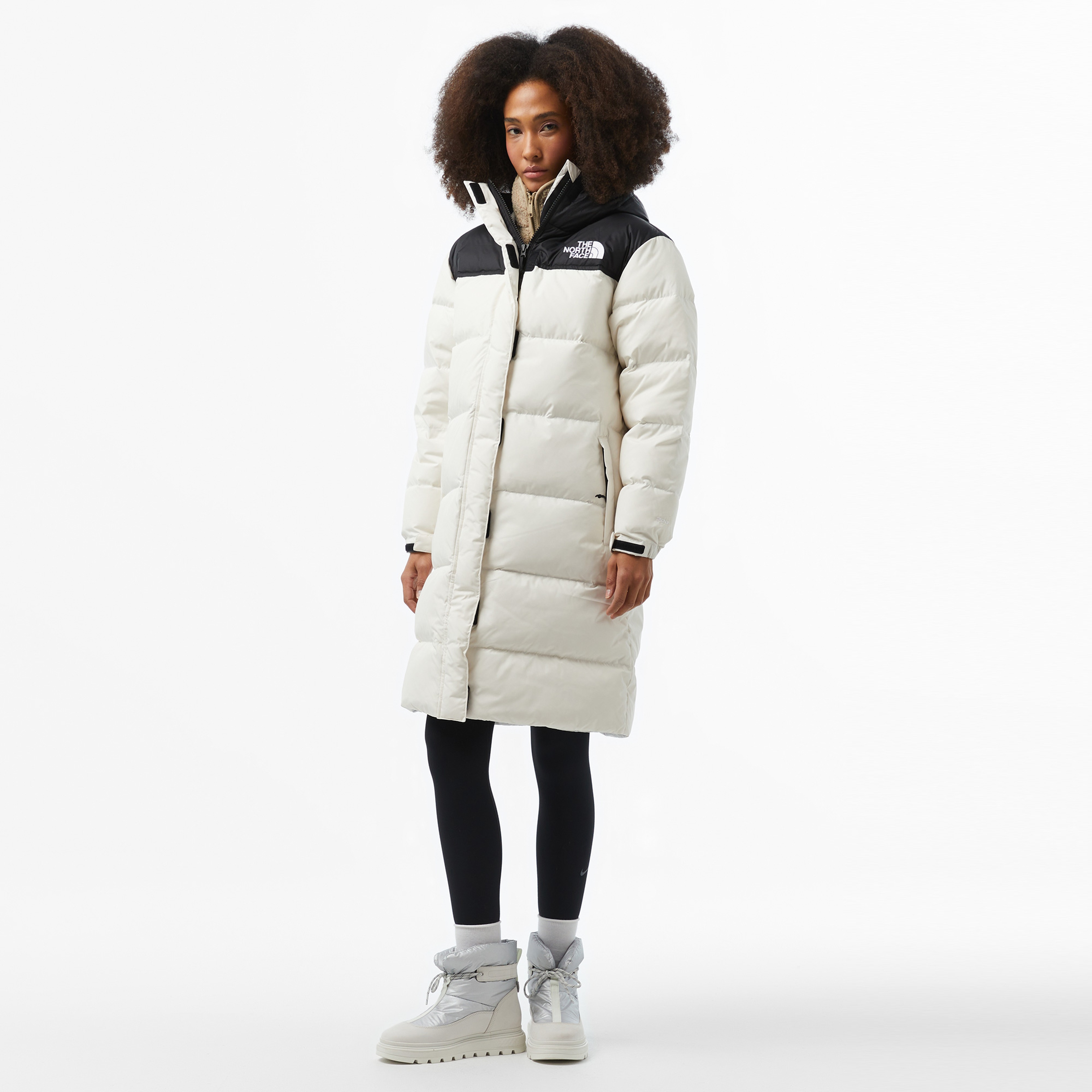 The North Face Nuptse Parka Kadın Beyaz Mont