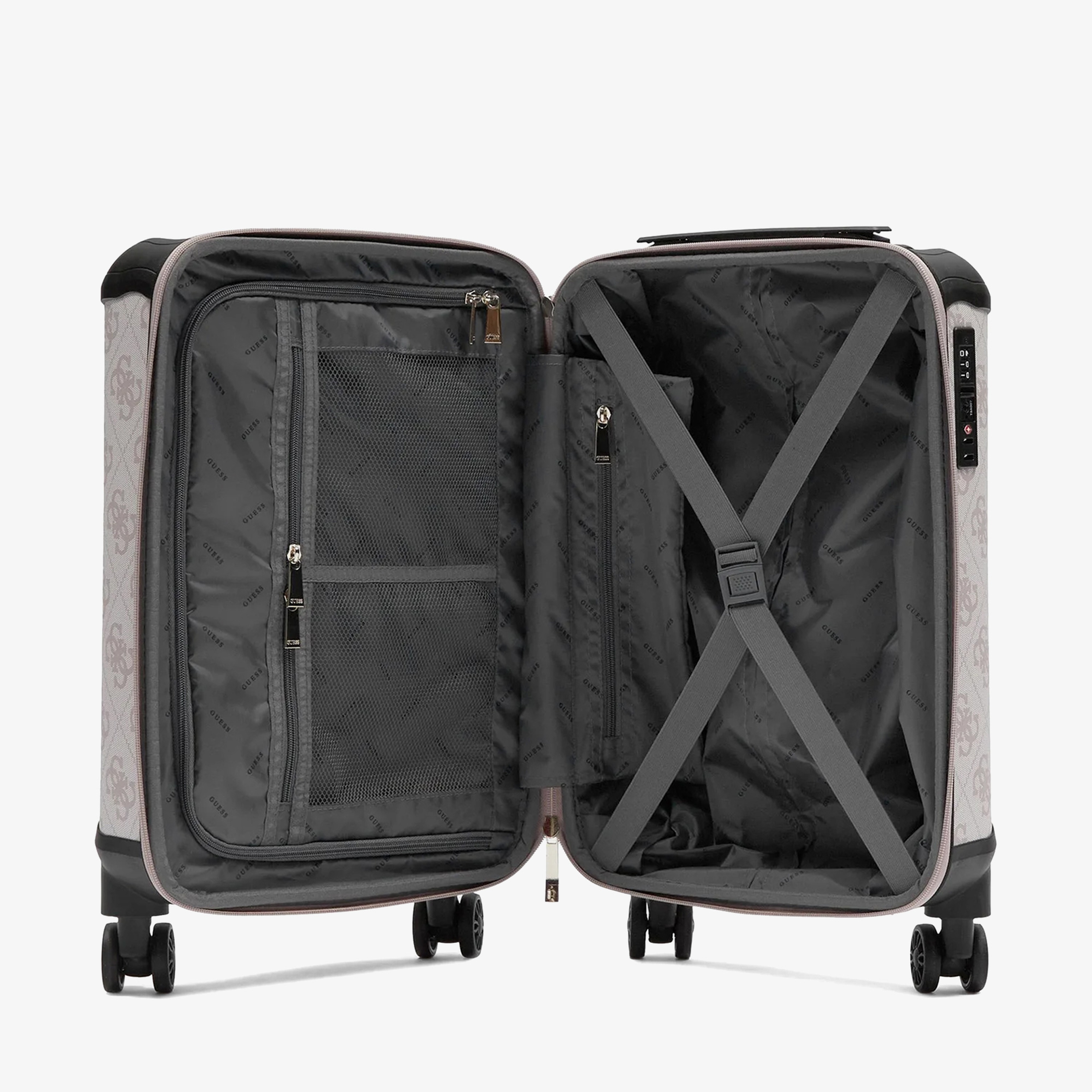 Guess Berta 18 In 4-Wheele 89830 Kadın Krem Rengi Valiz