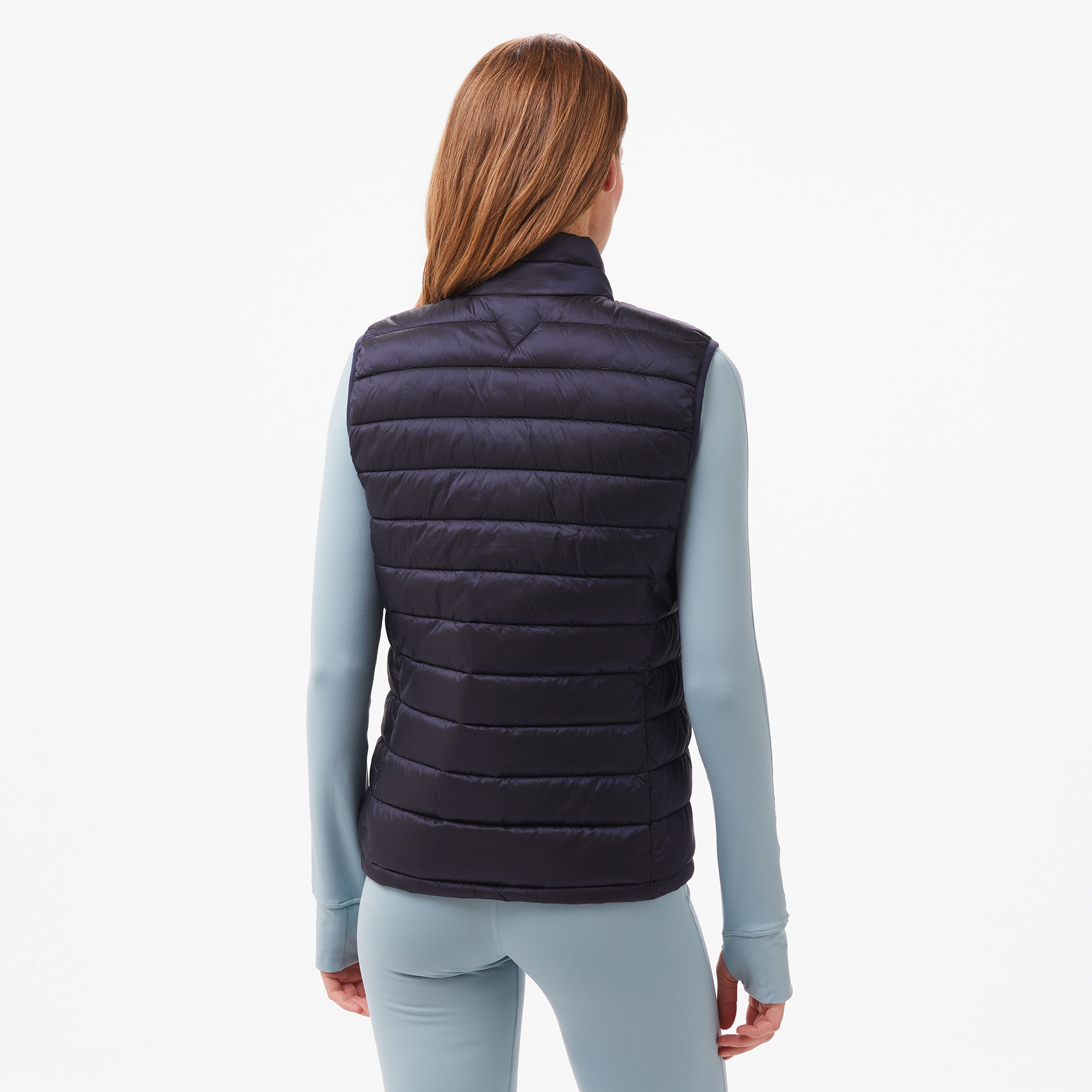 Guess Puffer Vest Iridescent Nylon 40 Kadın Lacivert Yelek