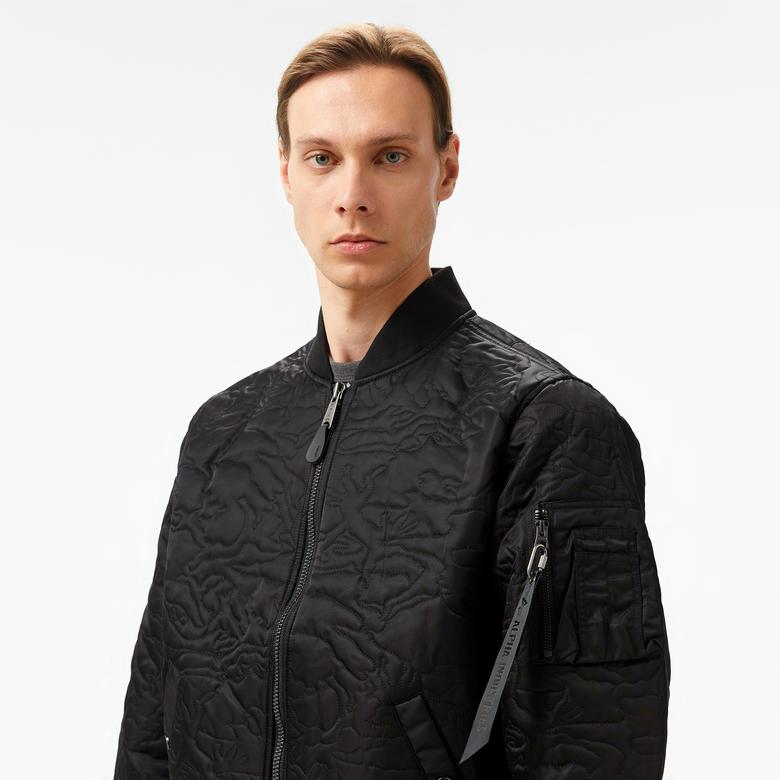 Alpha Industries Camo Quilted Ma-1 Flight Unisex Siyah Ceket