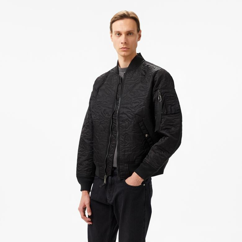 Alpha Industries Camo Quilted Ma-1 Flight Unisex Siyah Ceket