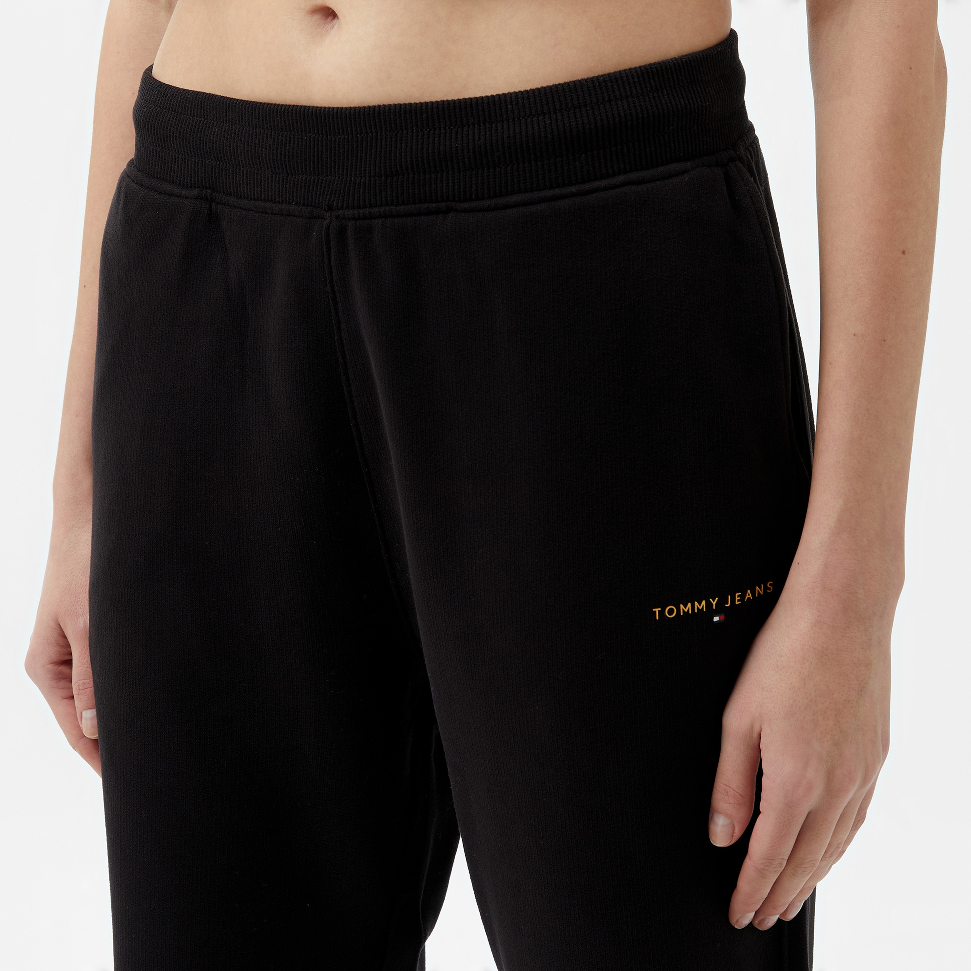 Tommy Hilfiger Jeans Linear Sweatpant Kadın Siyah Eşofman Altı