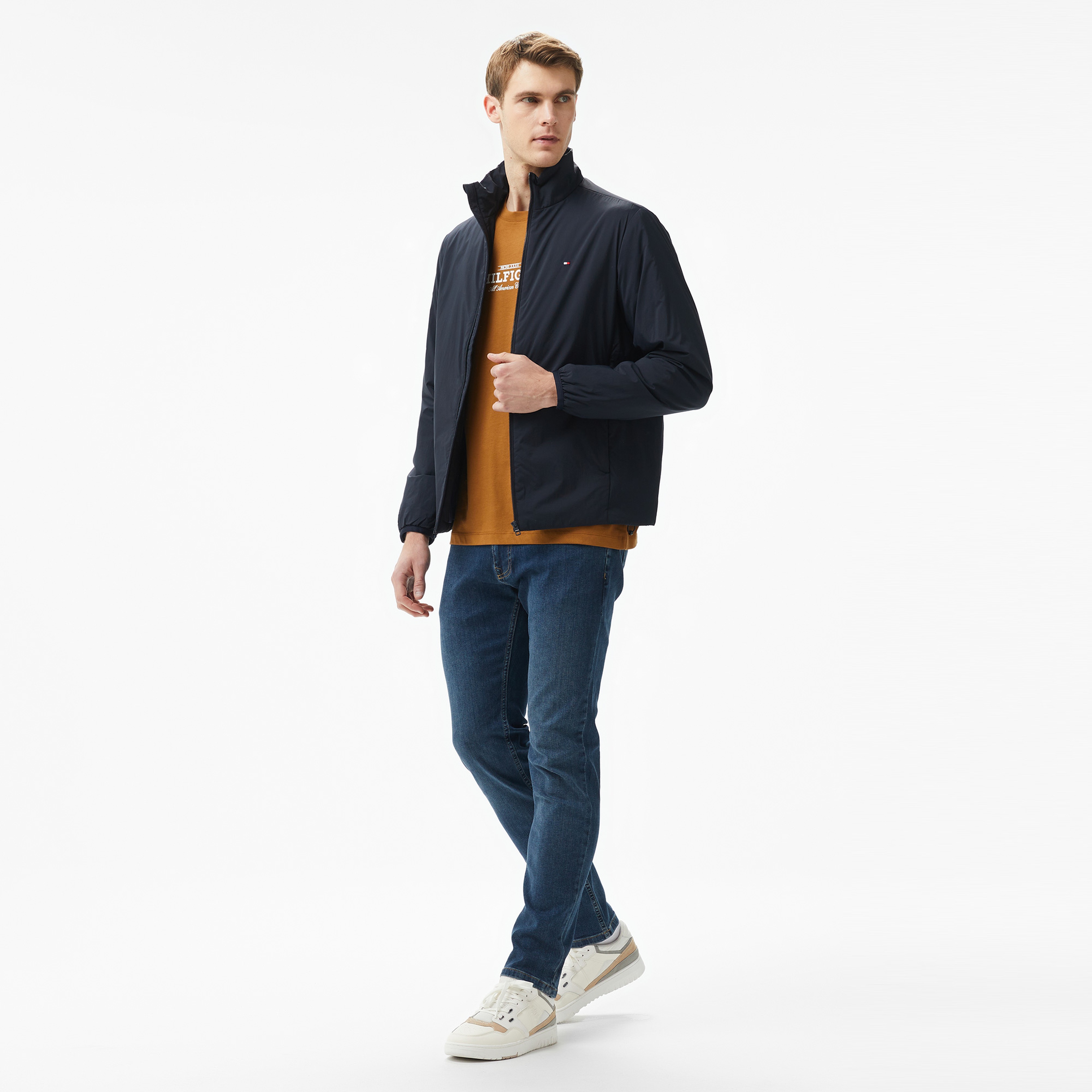 Tommy Hilfiger Lightweight Blouson Erkek Mavi Ceket