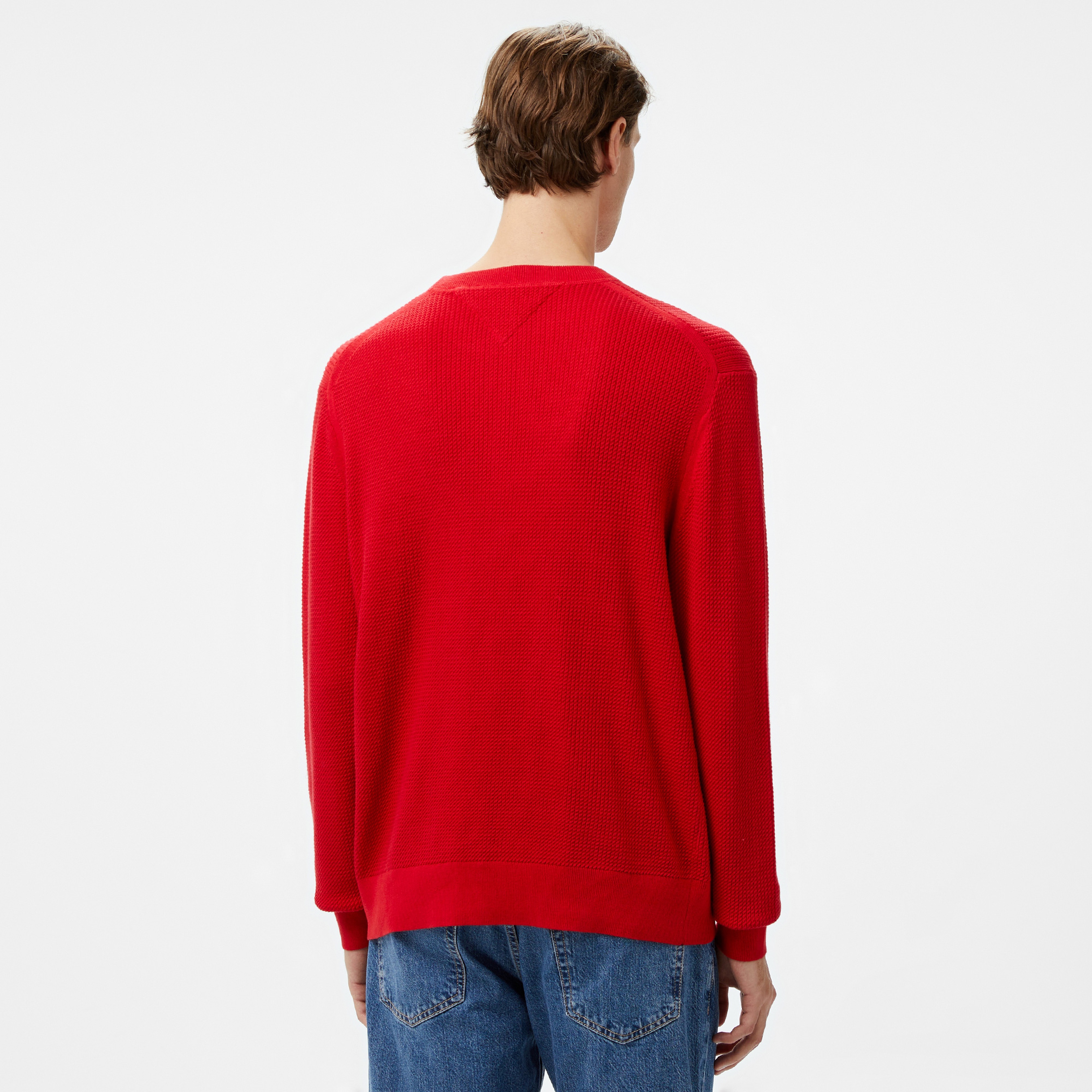 Tommy Hilfiger Structure Crew Nk Erkek Kırmızı Kazak