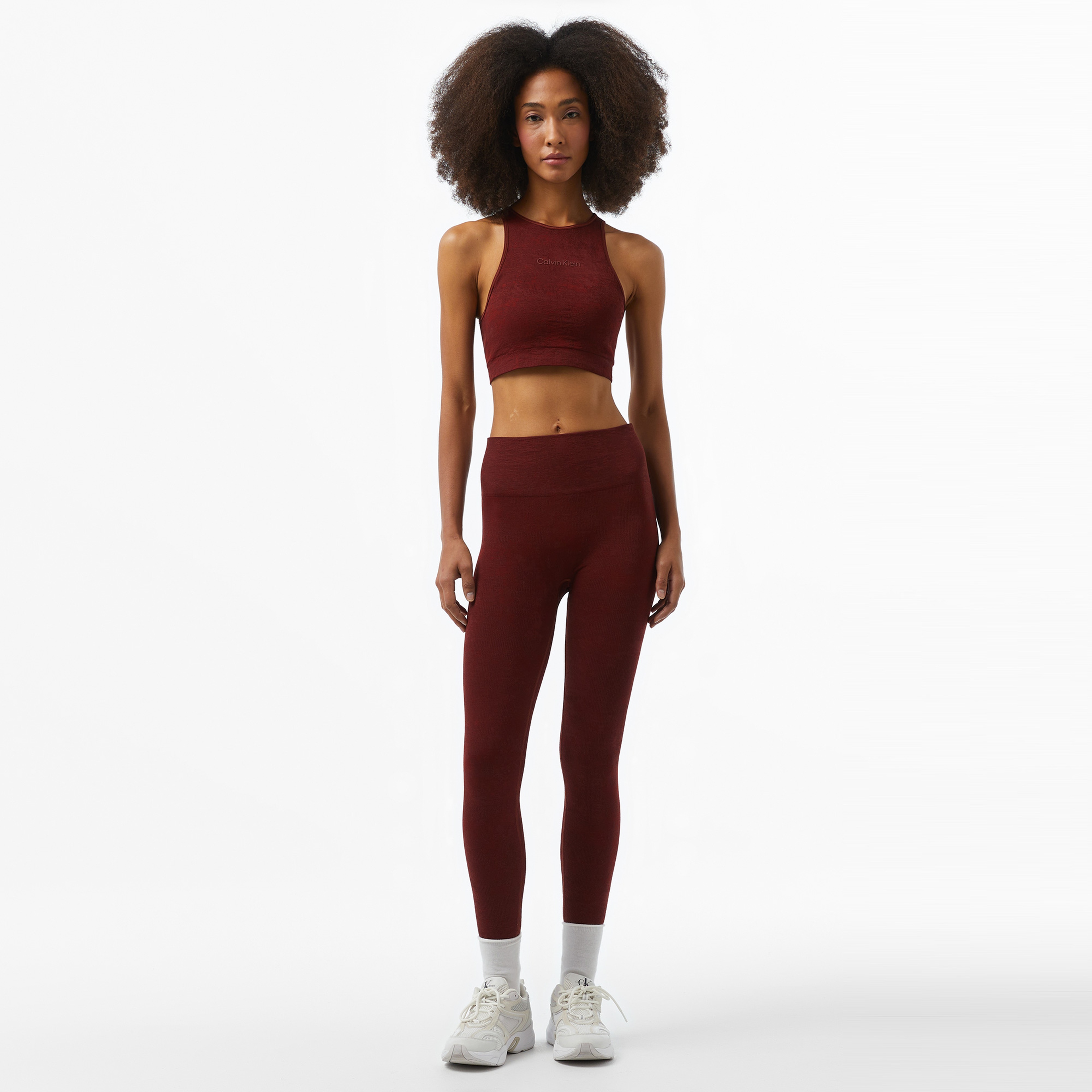 Calvin Klein Full Length Kadın Kırmızı Tayt
