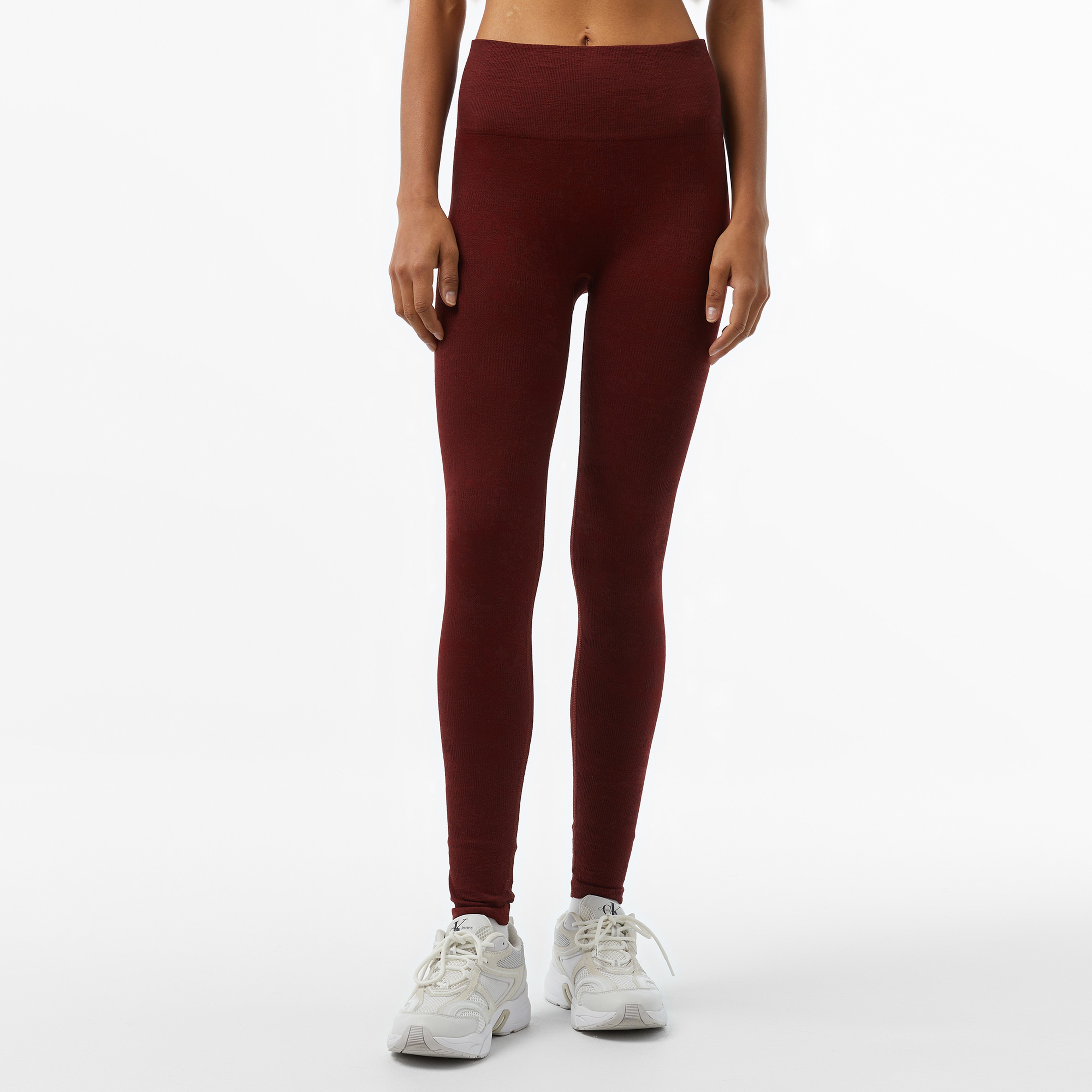 Calvin Klein Full Length Kadın Kırmızı Tayt