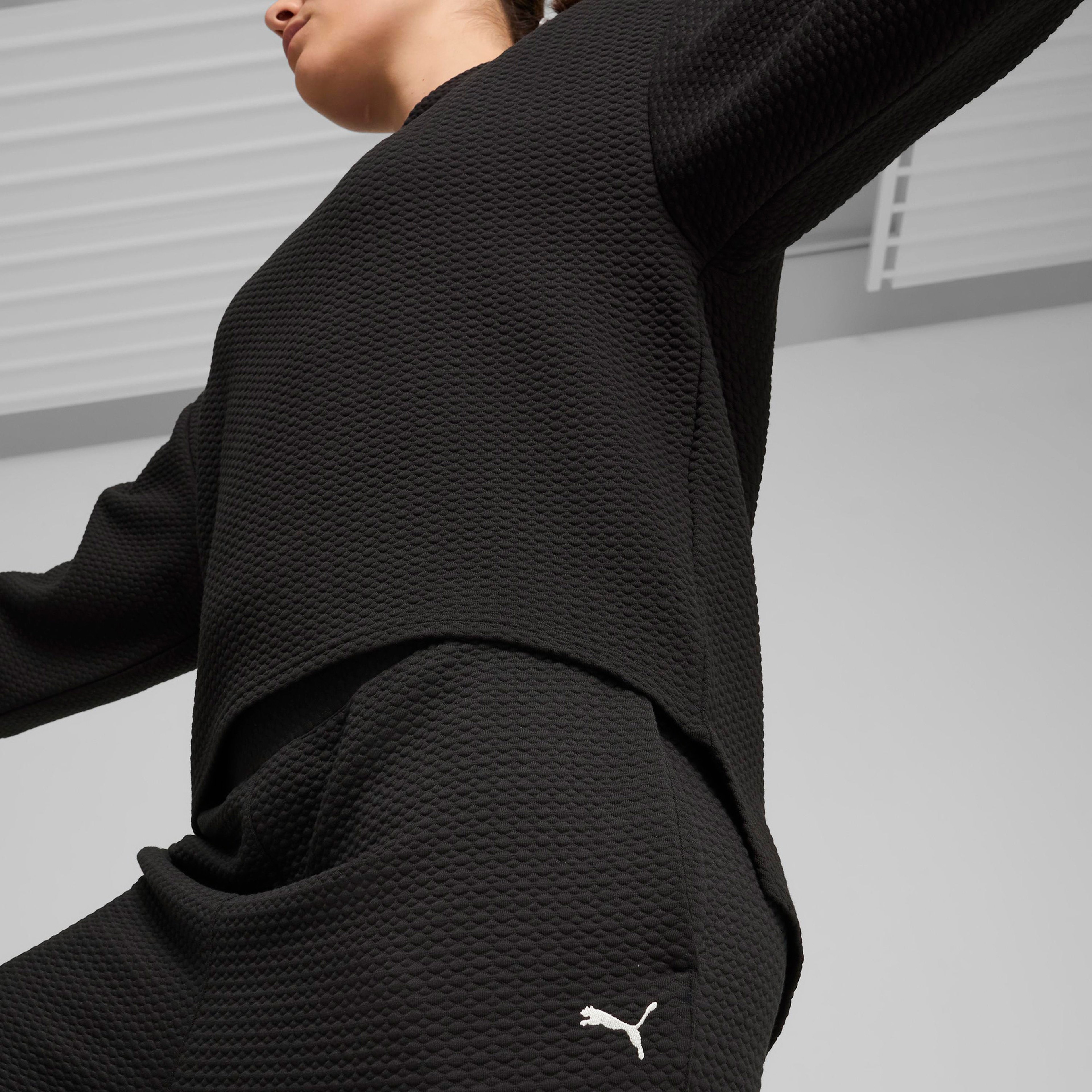 Puma Q4 Studio Textured Kadın Siyah Sweatshirt