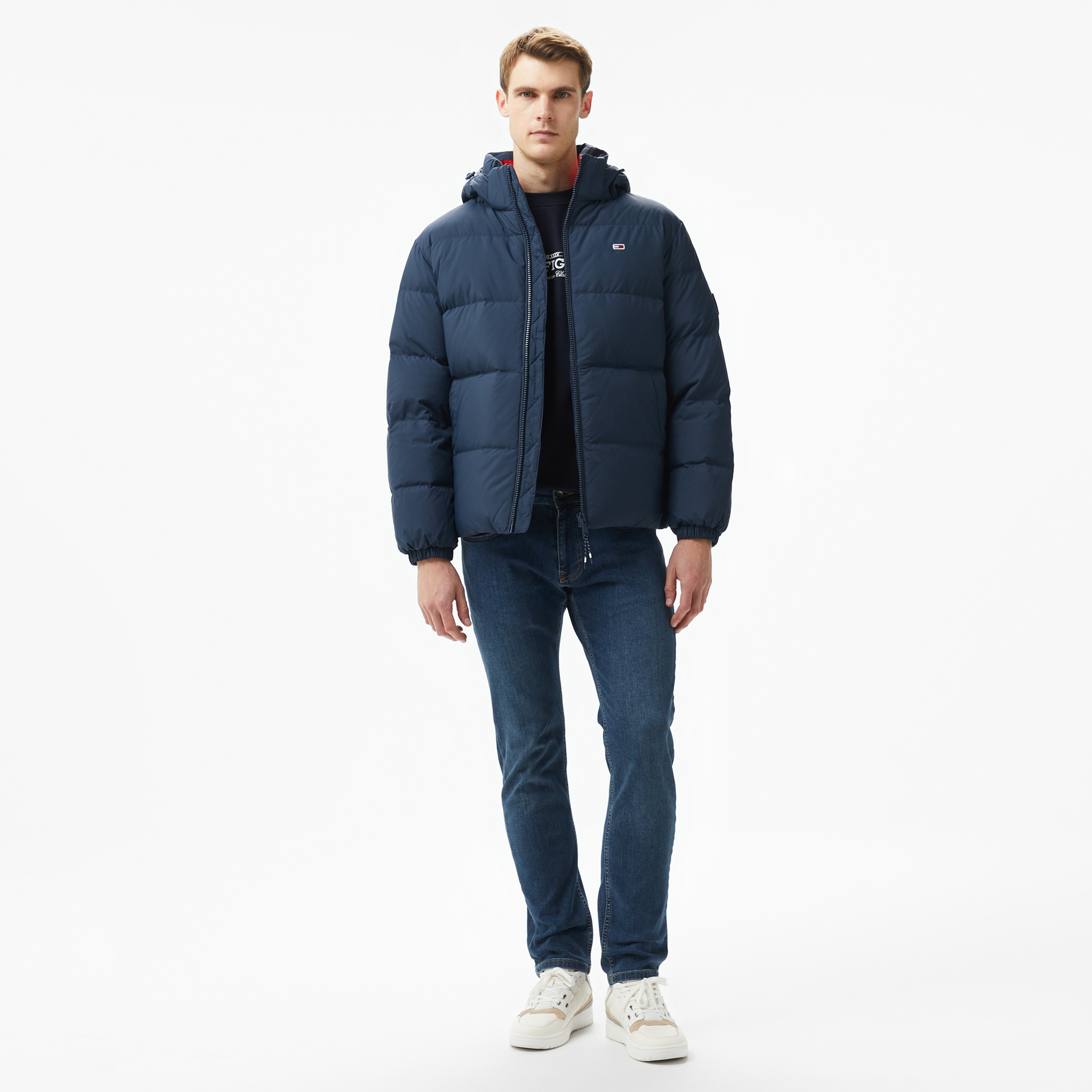 Tommy Hilfiger Jeans Essential Down Erkek Lacivert Mont