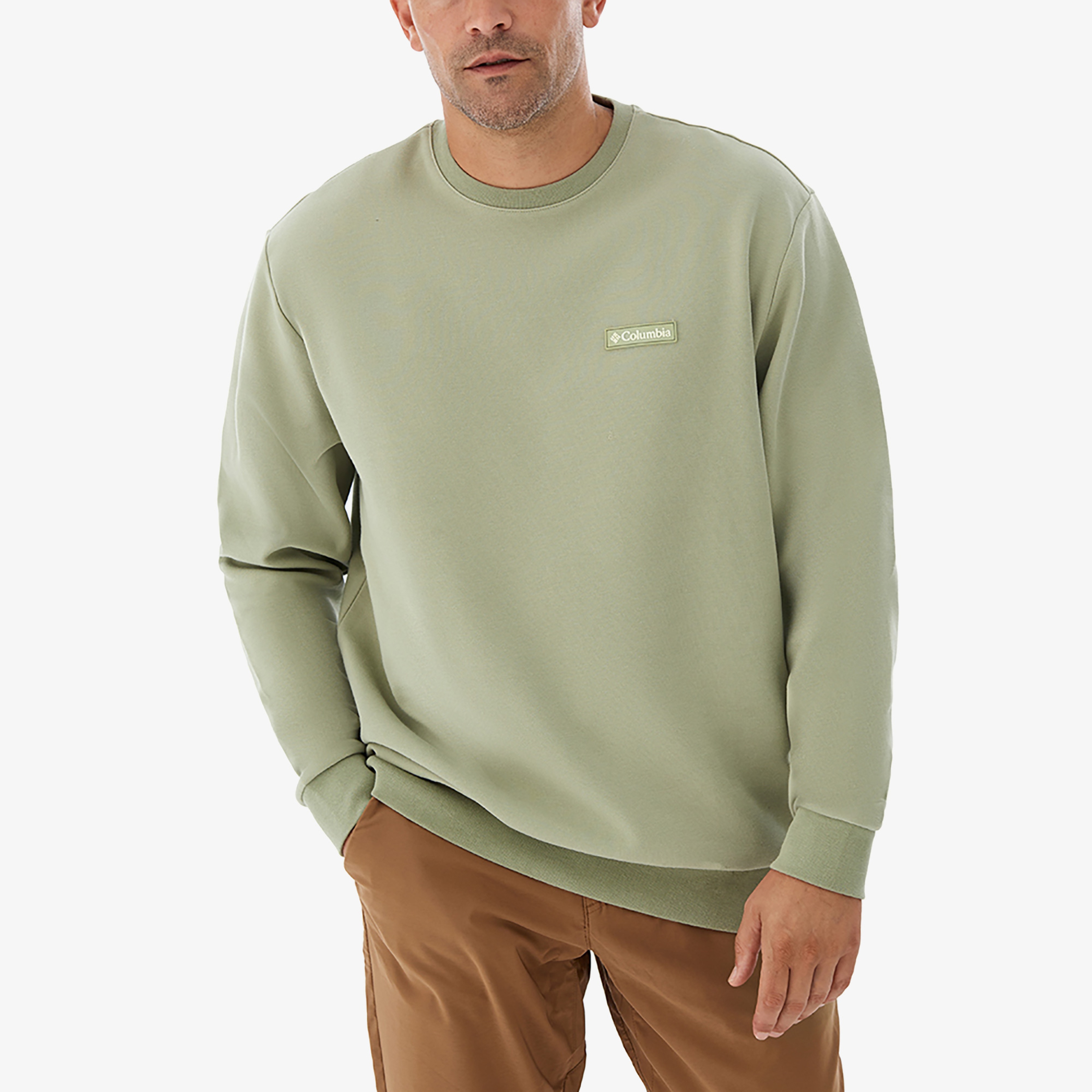 Columbia Gem Label Crewneck Erkek Açık Yeşil Sweatshirt