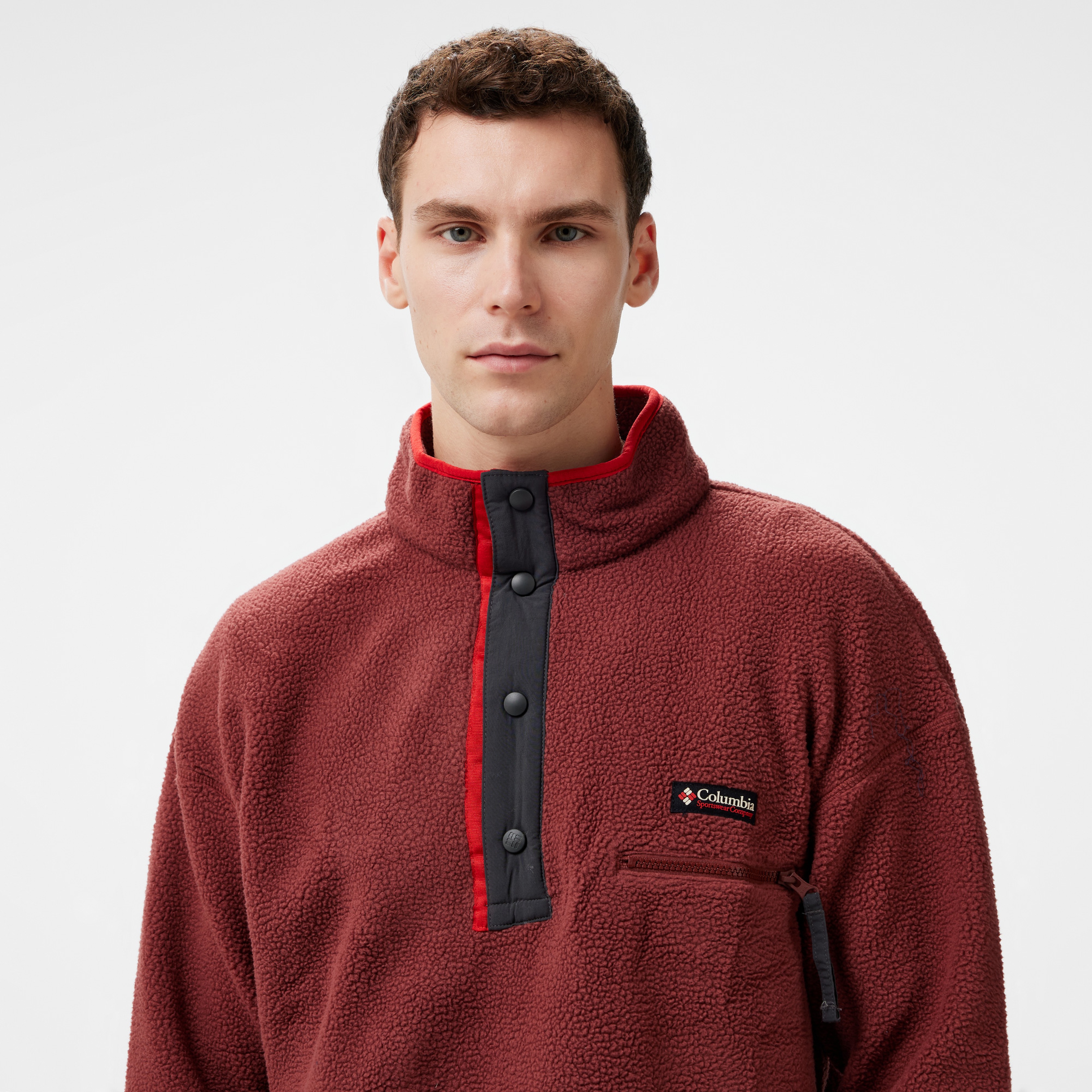 Columbia Helvetia Half Snap Erkek Kırmızı Polar