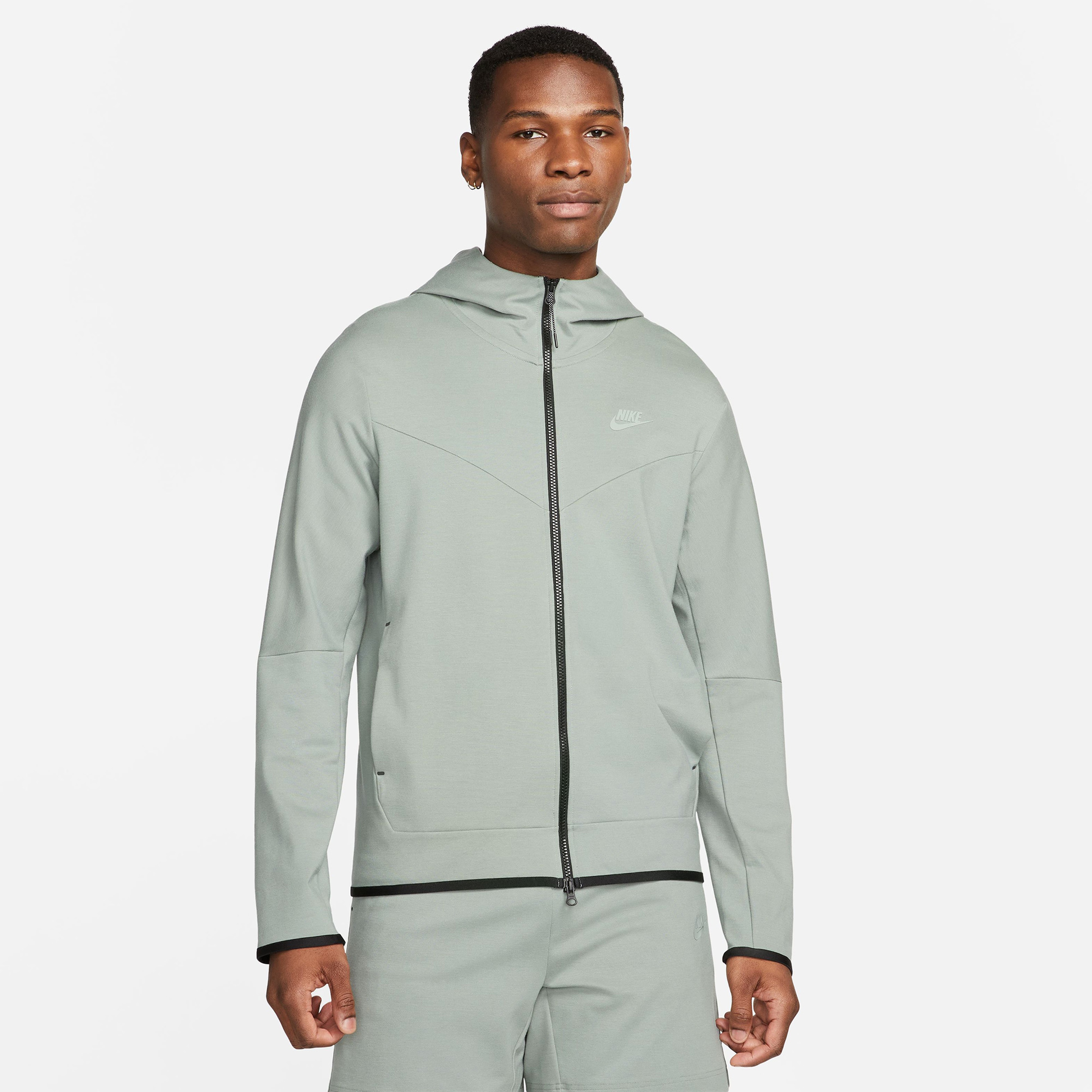 Nike Sportswear Tech Fleece Lightweight Full-Zip Erkek Gri Eşofman Üstü
