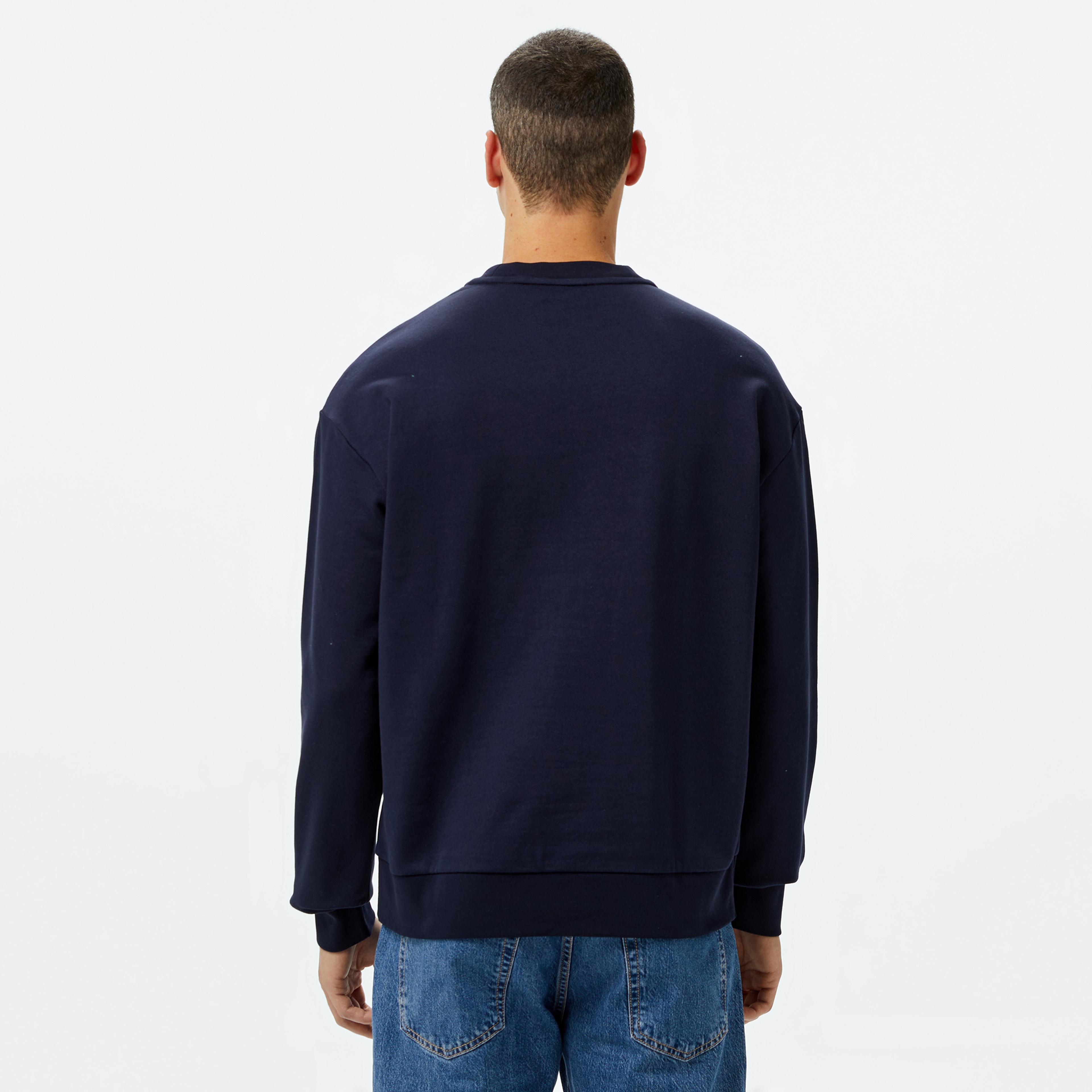 Calvin Klein Hero Logo Comfort Erkek Lacivert Sweatshirt