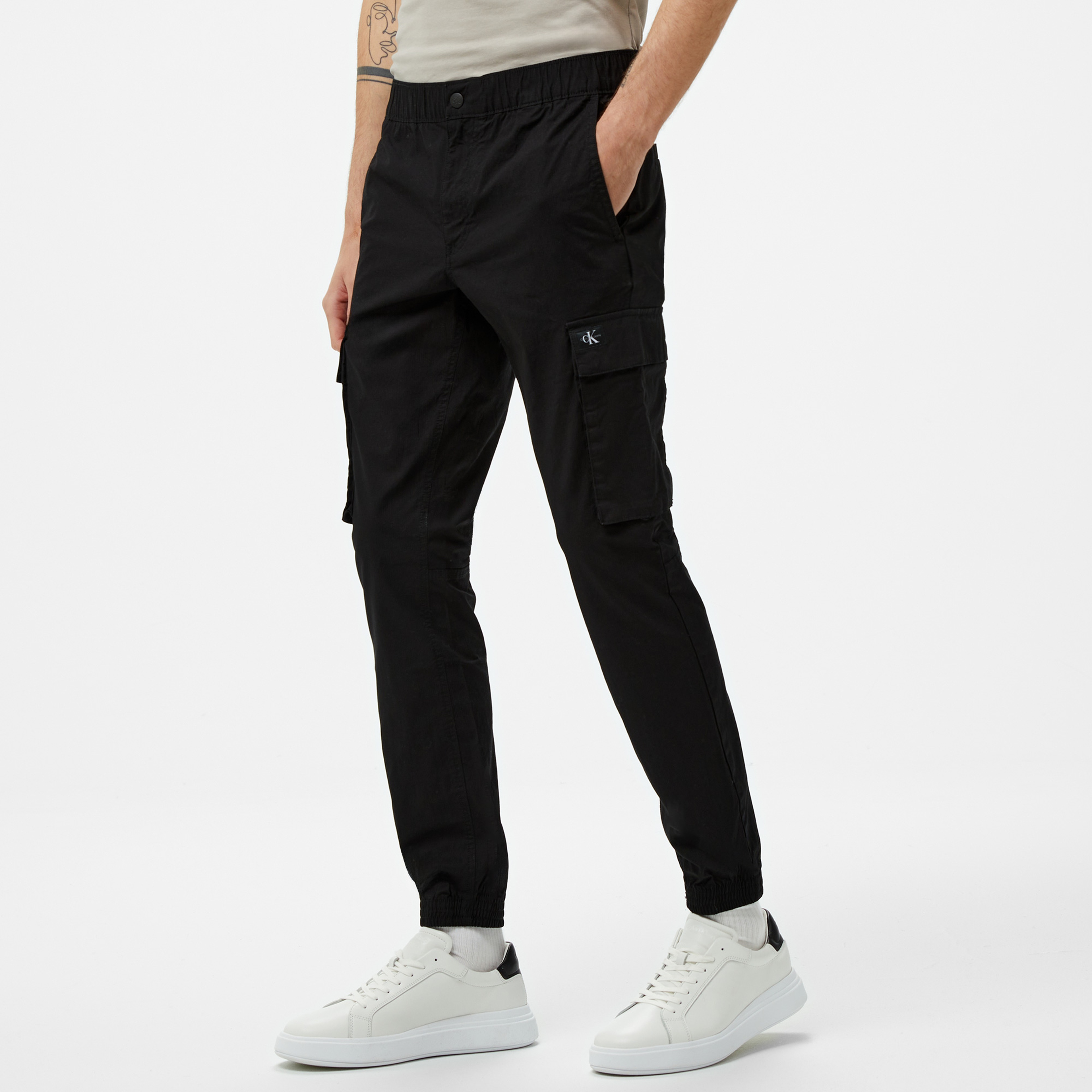 Calvin Klein Jeans Skinny Erkek Siyah Kargo Pantolon