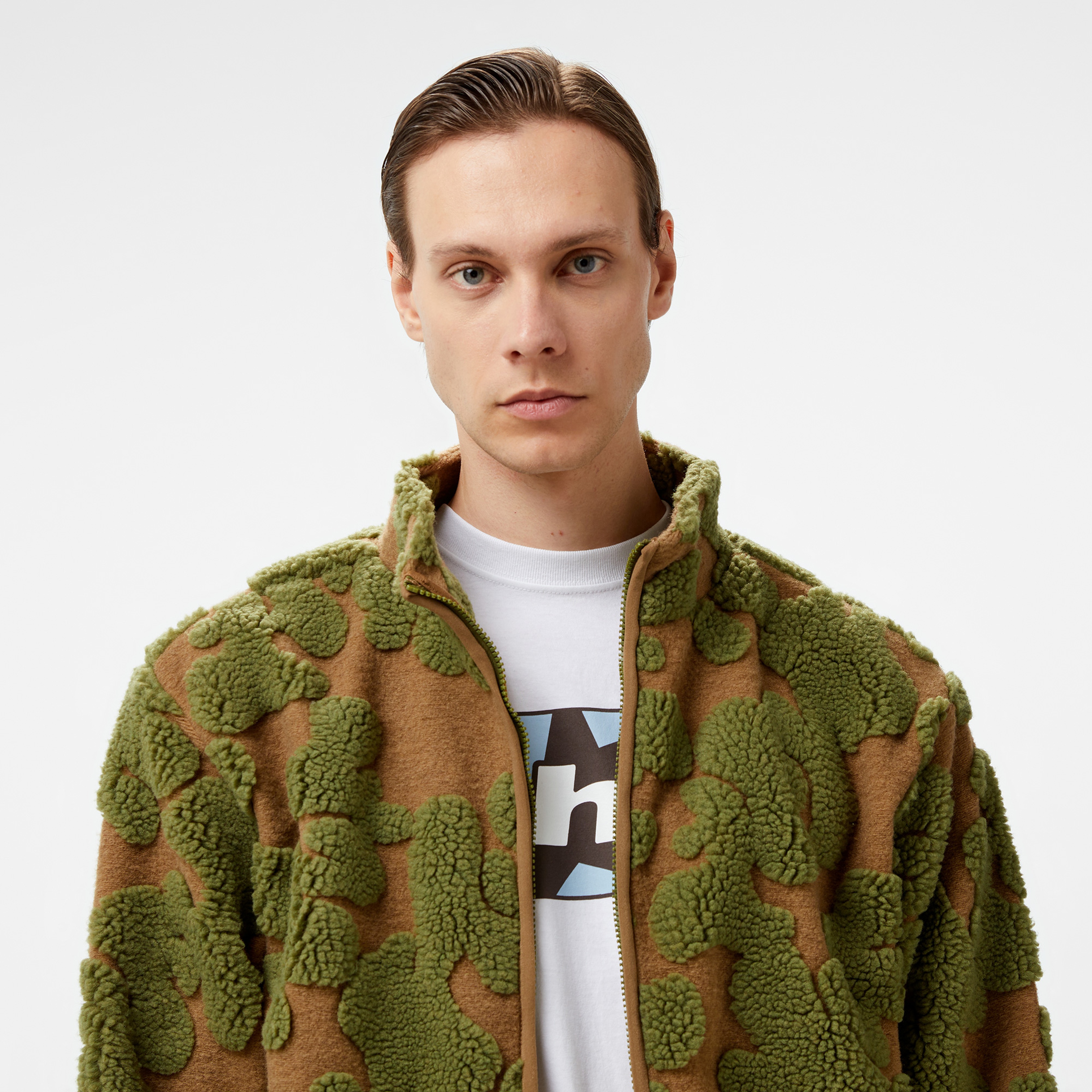 HUF Abstract High Pile Jacquard Erkek Gri Ceket