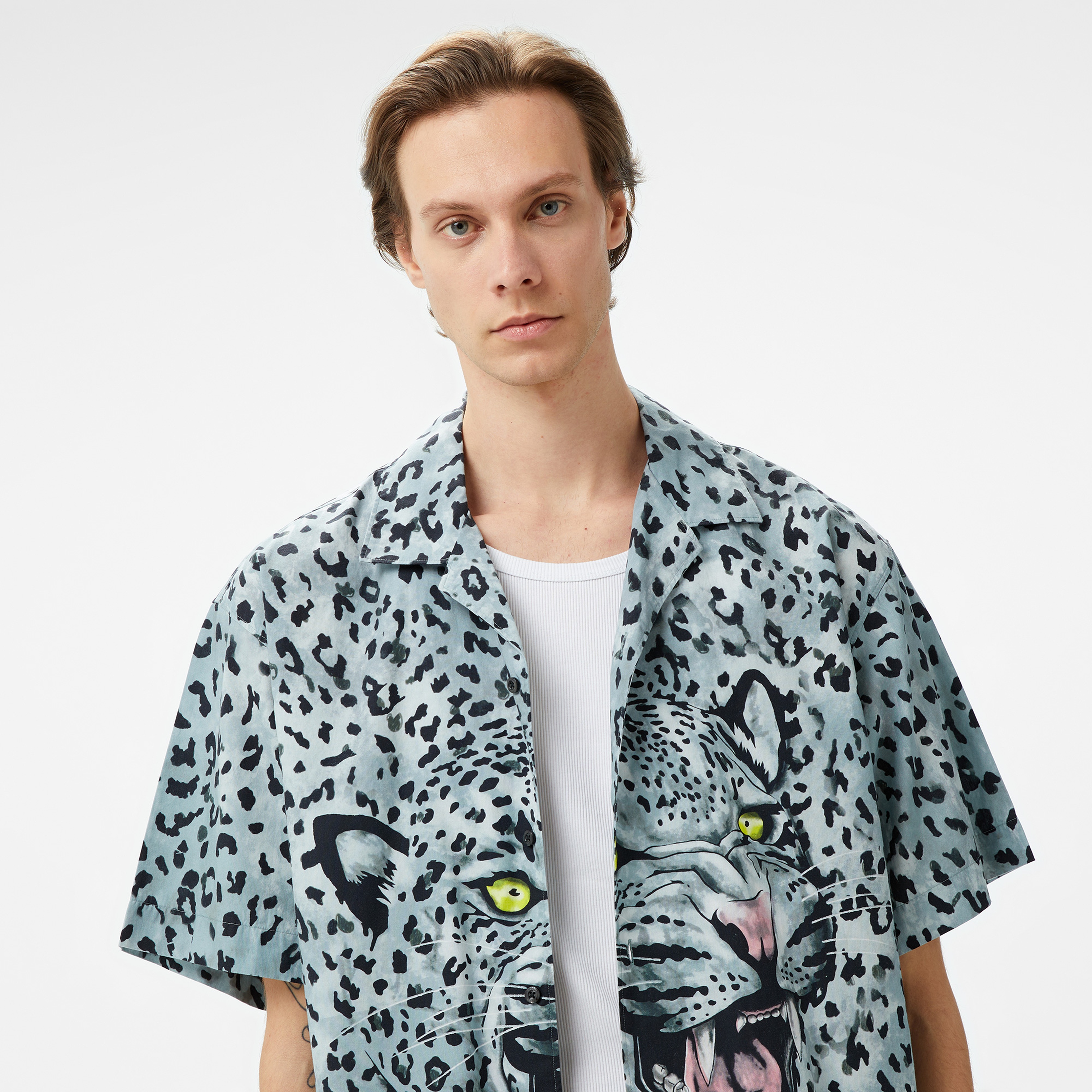 Hugo Egeeno Erkek Gri Gömlek