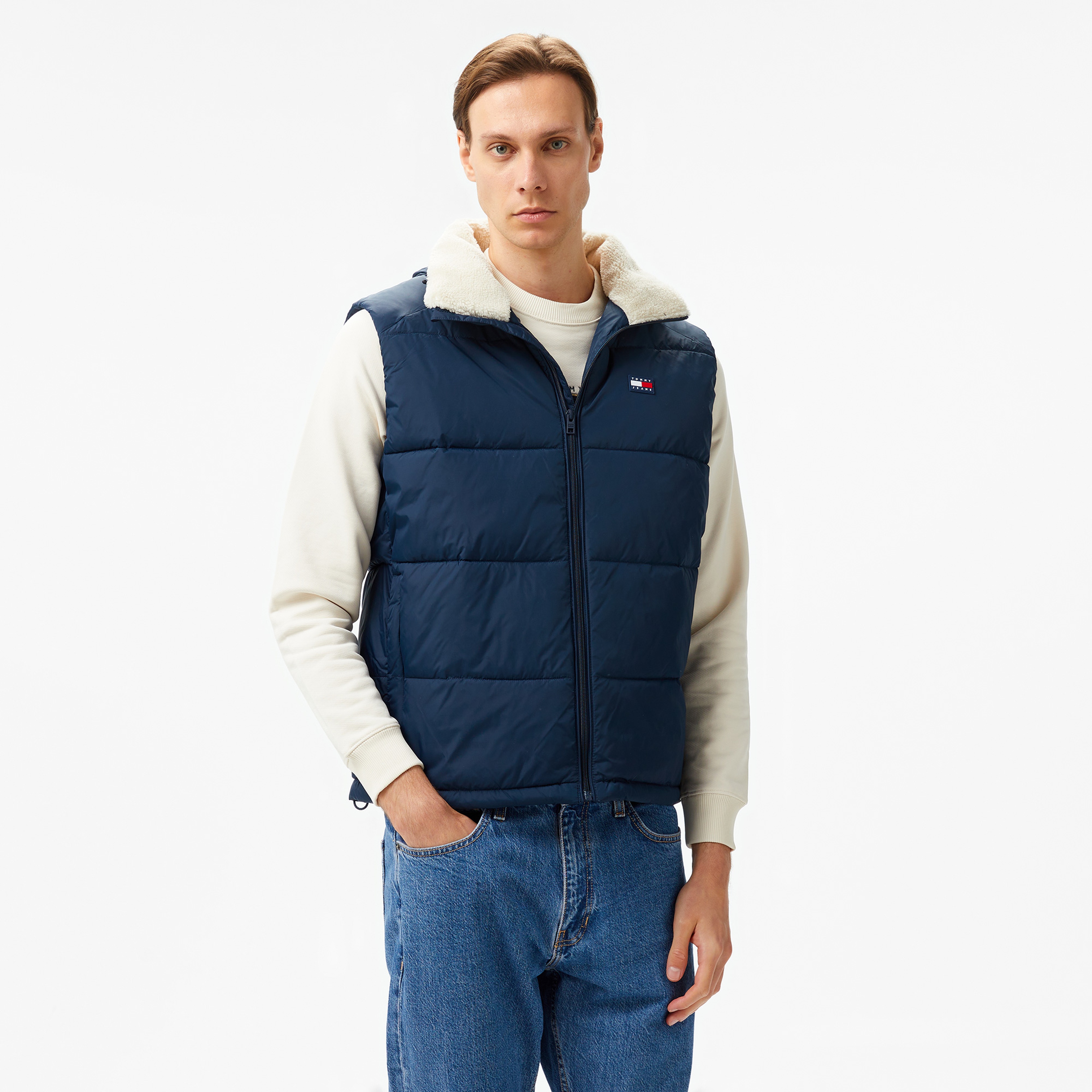 Tommy Hilfiger Jeans Vail Puffer Erkek Lacivert Yelek