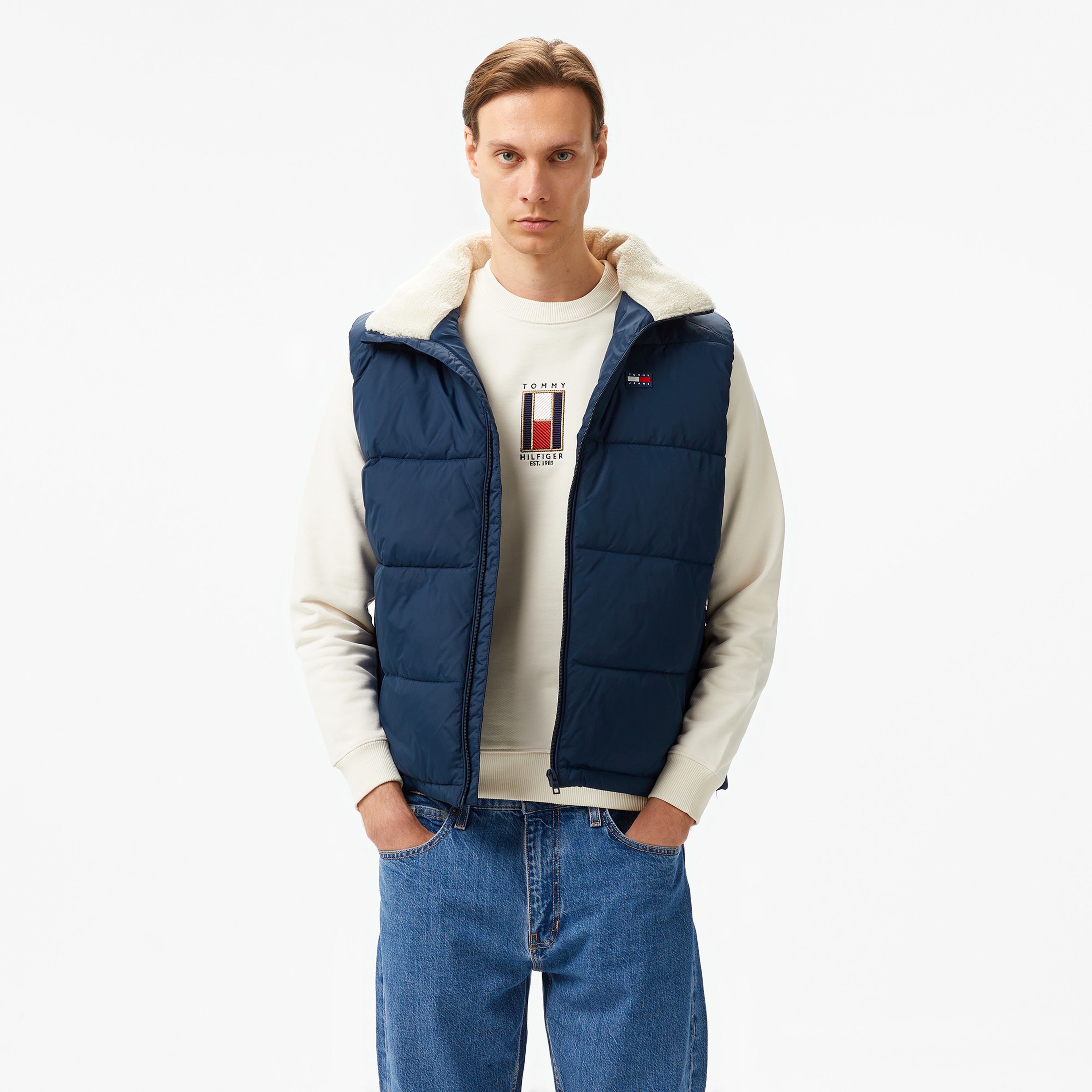 Tommy Hilfiger Jeans Vail Puffer Erkek Lacivert Yelek