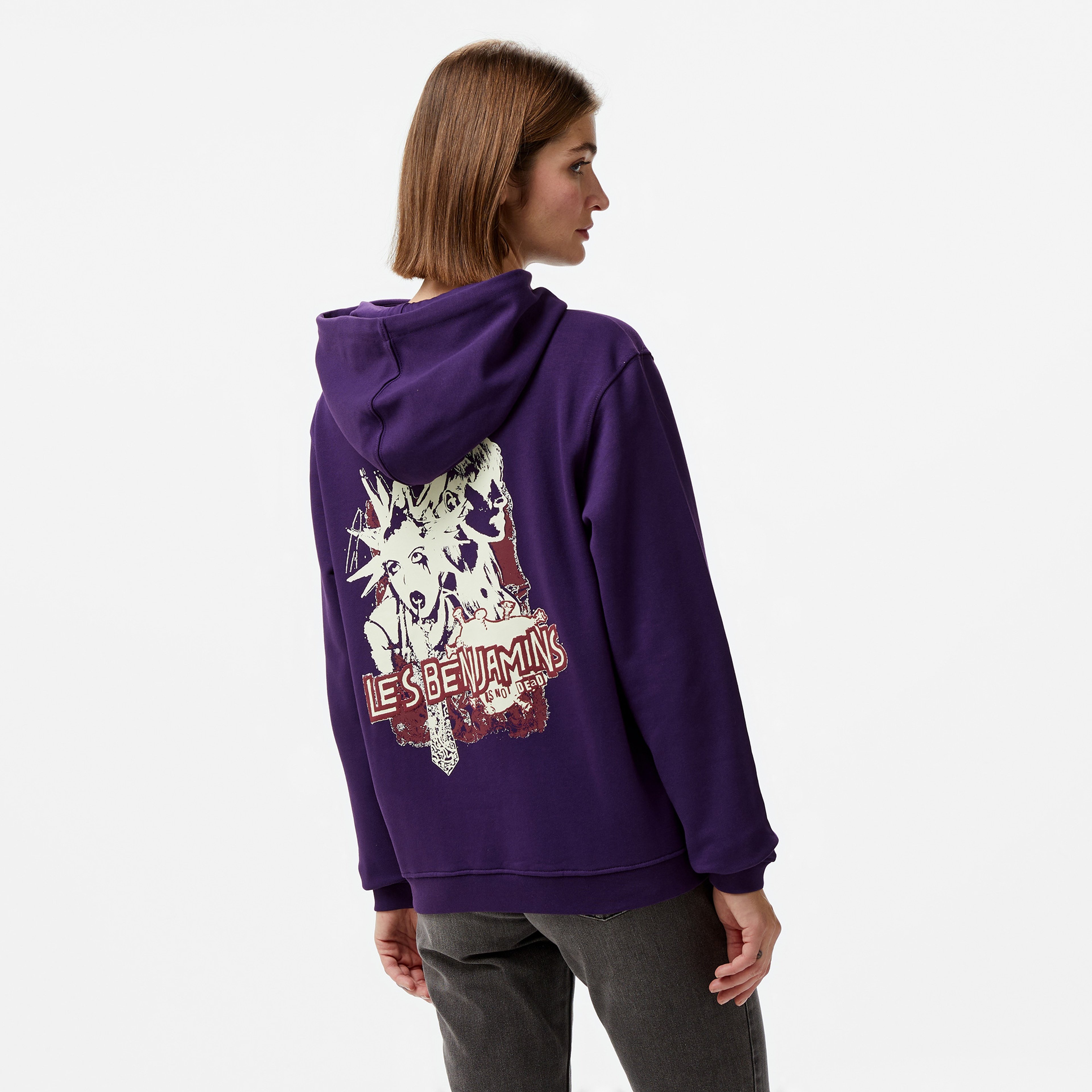 Les Benjamins 004 Kadın Mor Sweatshirt