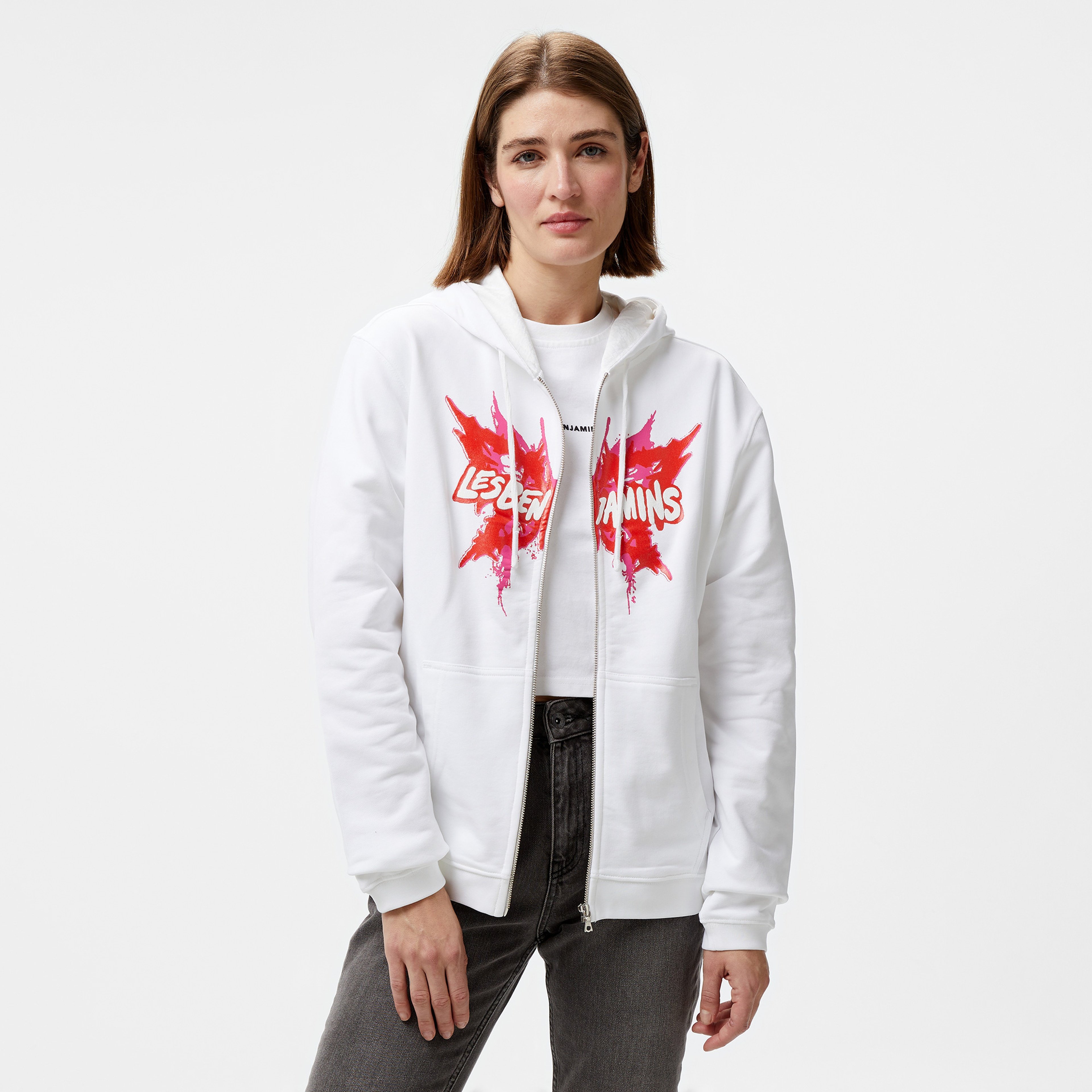 Les Benjamins 003 Kadın Beyaz Sweatshirt
