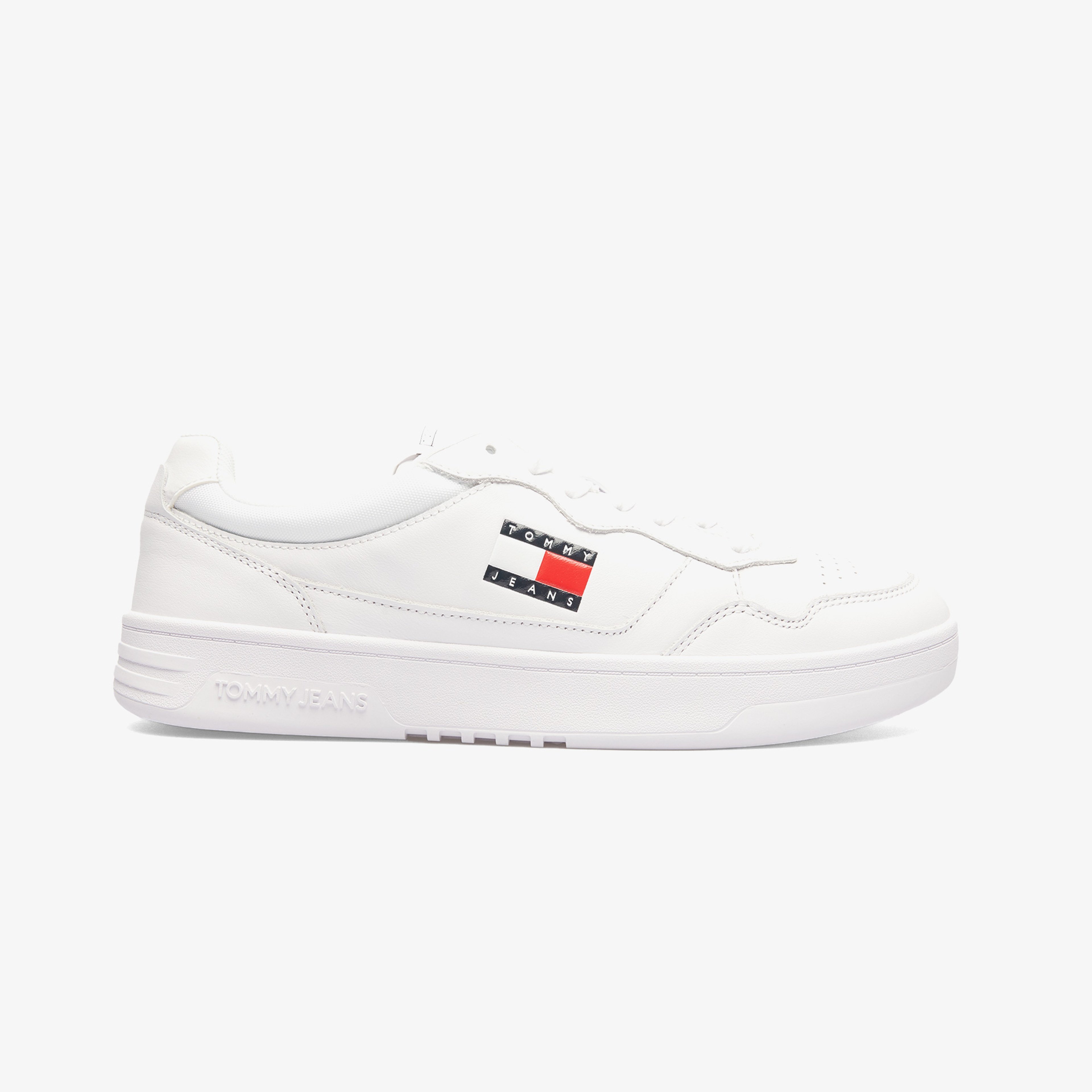 Tommy Hilfiger Jeans Cupsole Leather Erkek Beyaz Spor Ayakkabı
