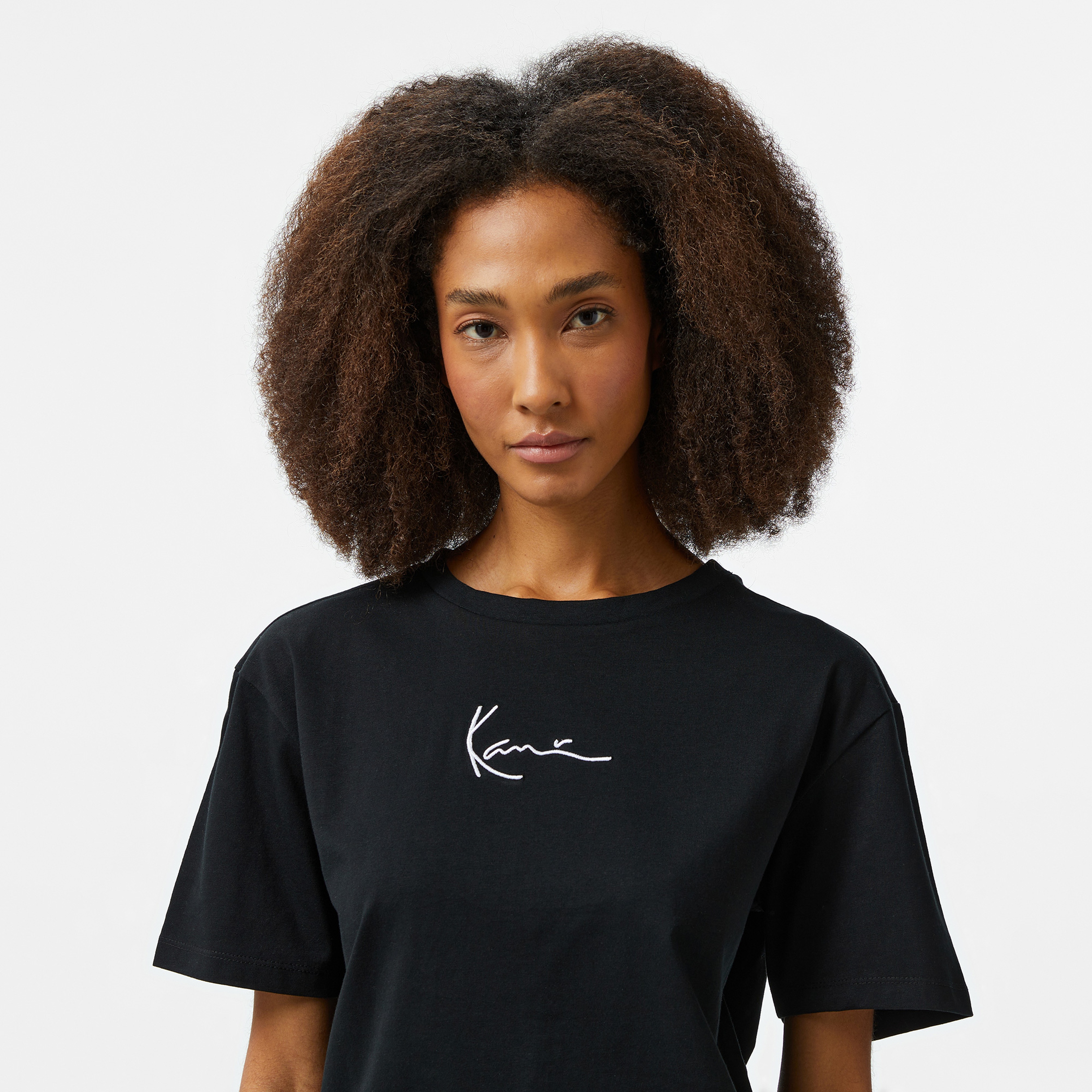 Karl Kani Small Signature Essential Os Kadın Siyah T-Shirt