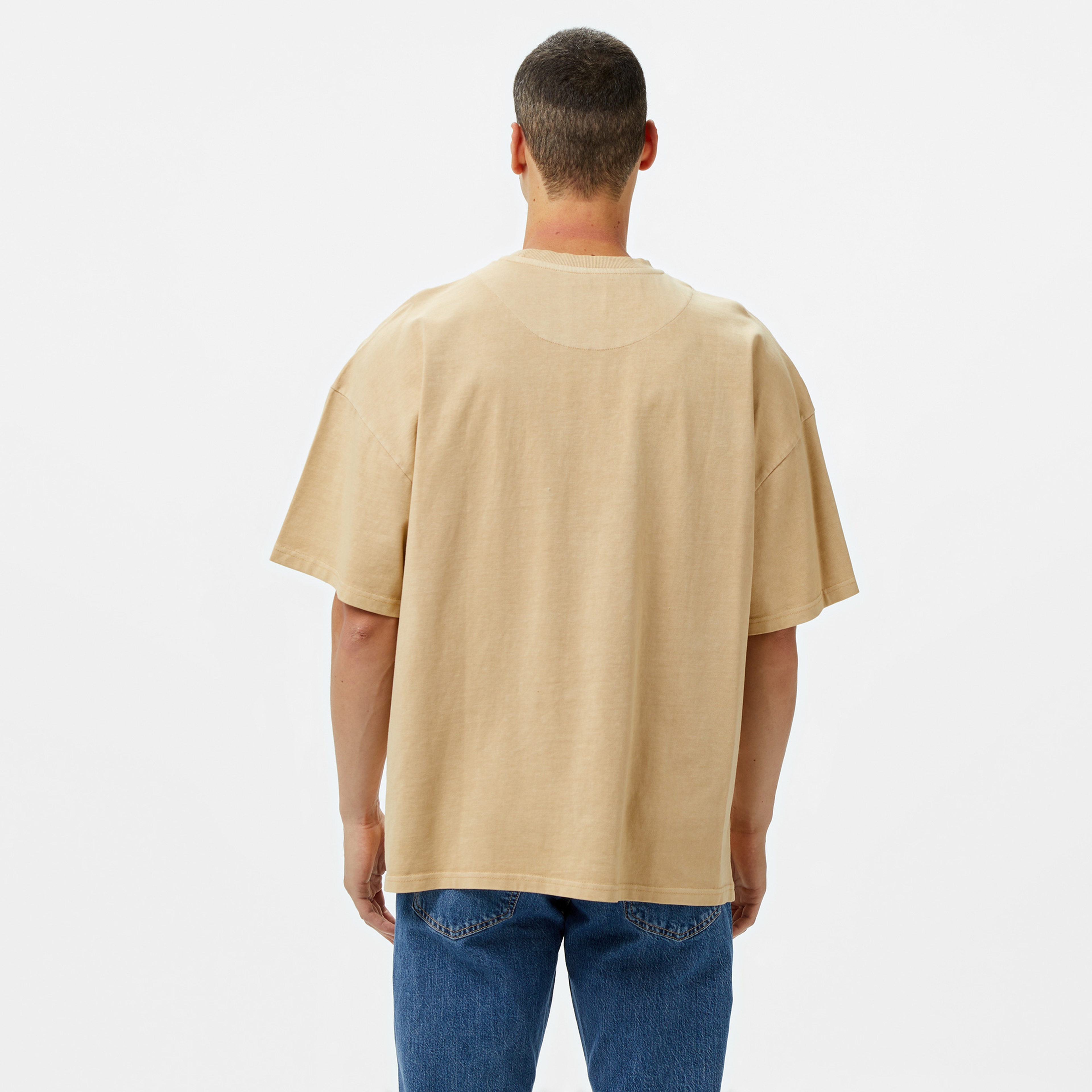 Karl Kani Autograph Heavy Boxy Erkek Bej T-Shirt