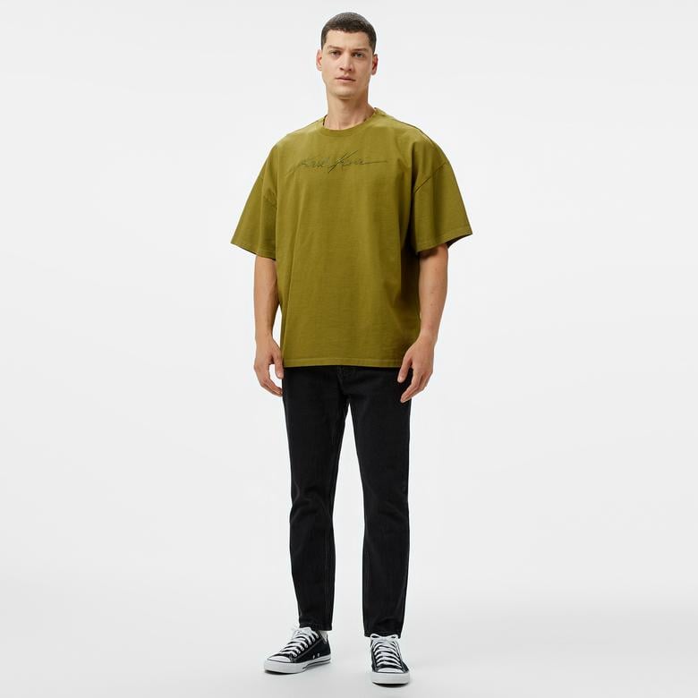 Karl Kani Autograph Heavy Boxy Erkek Yeşil T-Shirt