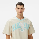 Karl Kani Og Eagle Print Erkek Bej T-Shirt