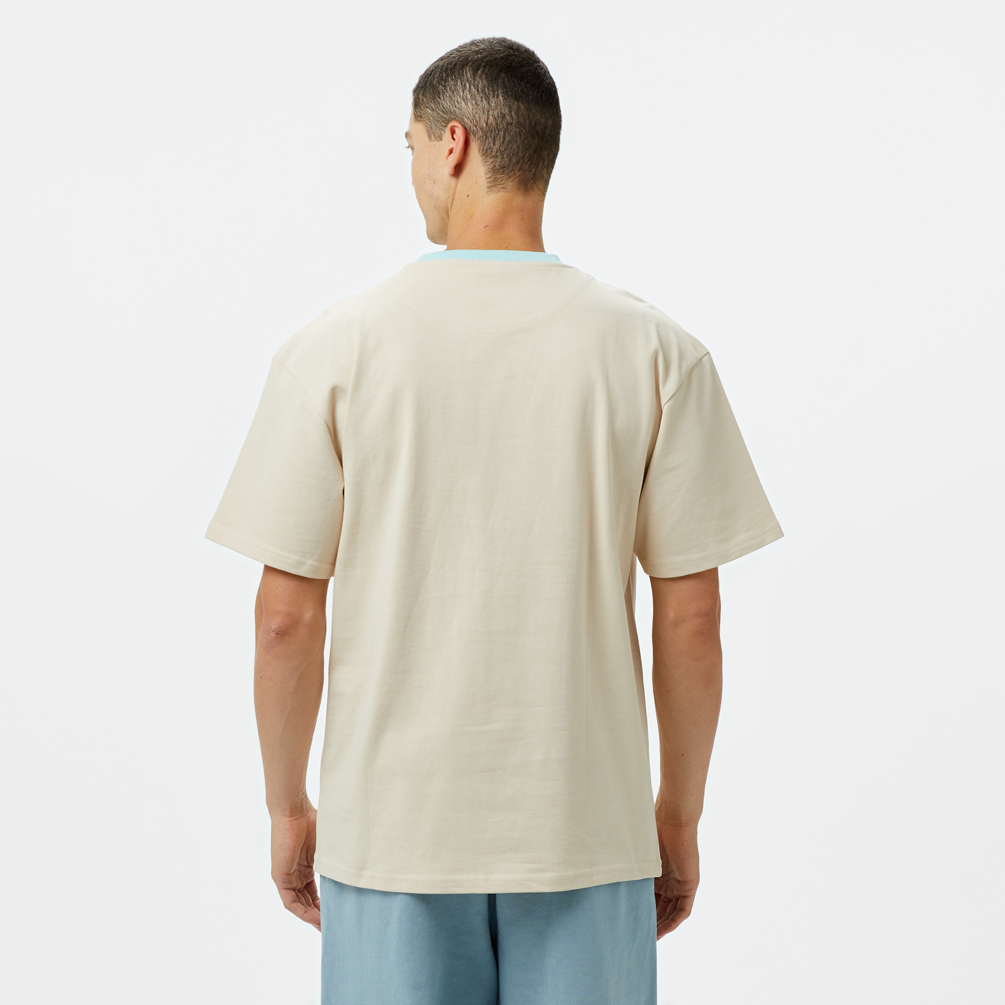 Karl Kani Og Eagle Print Erkek Bej T-Shirt