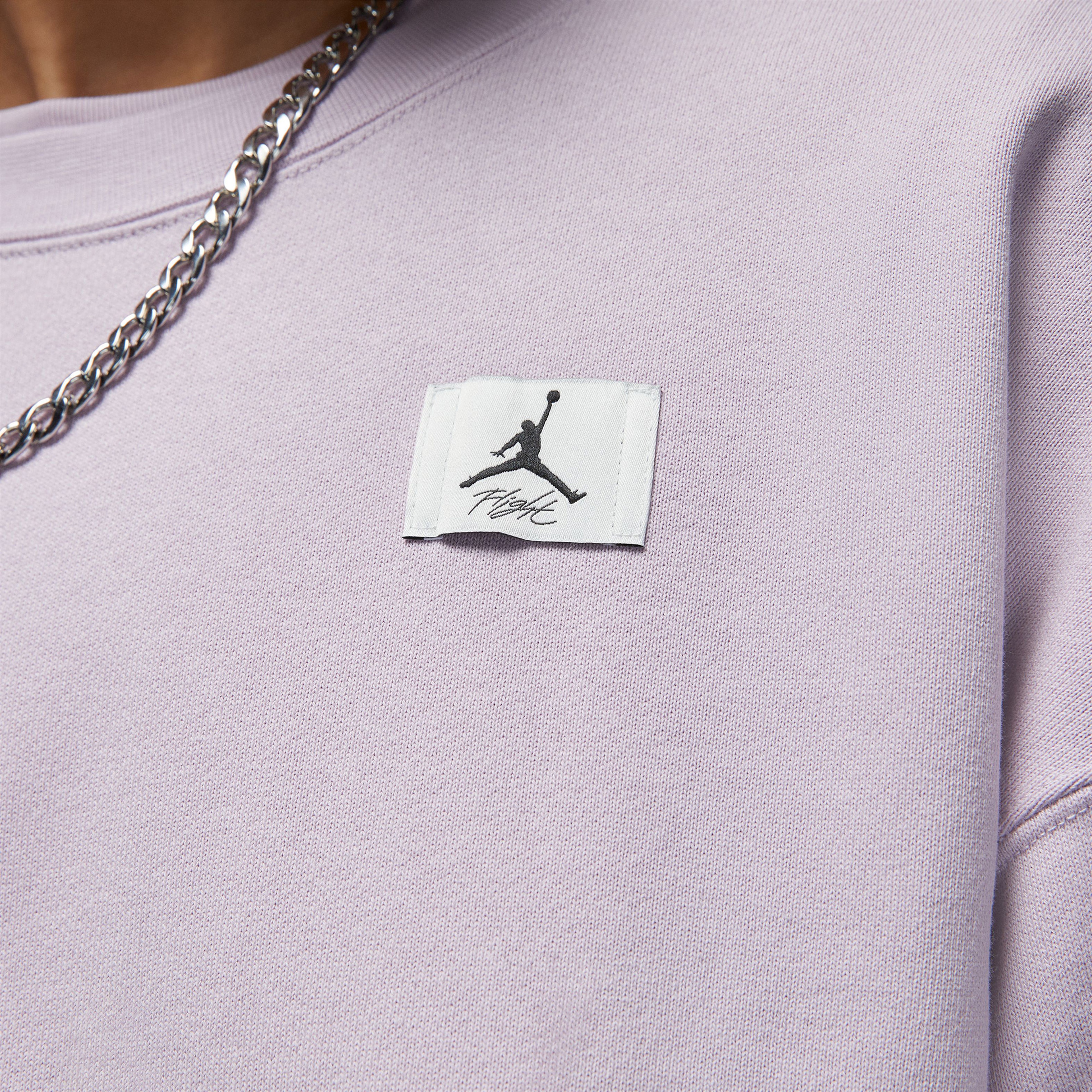 Jordan Flight Fleece Kadın Mor Uzun Kollu T-Shirt