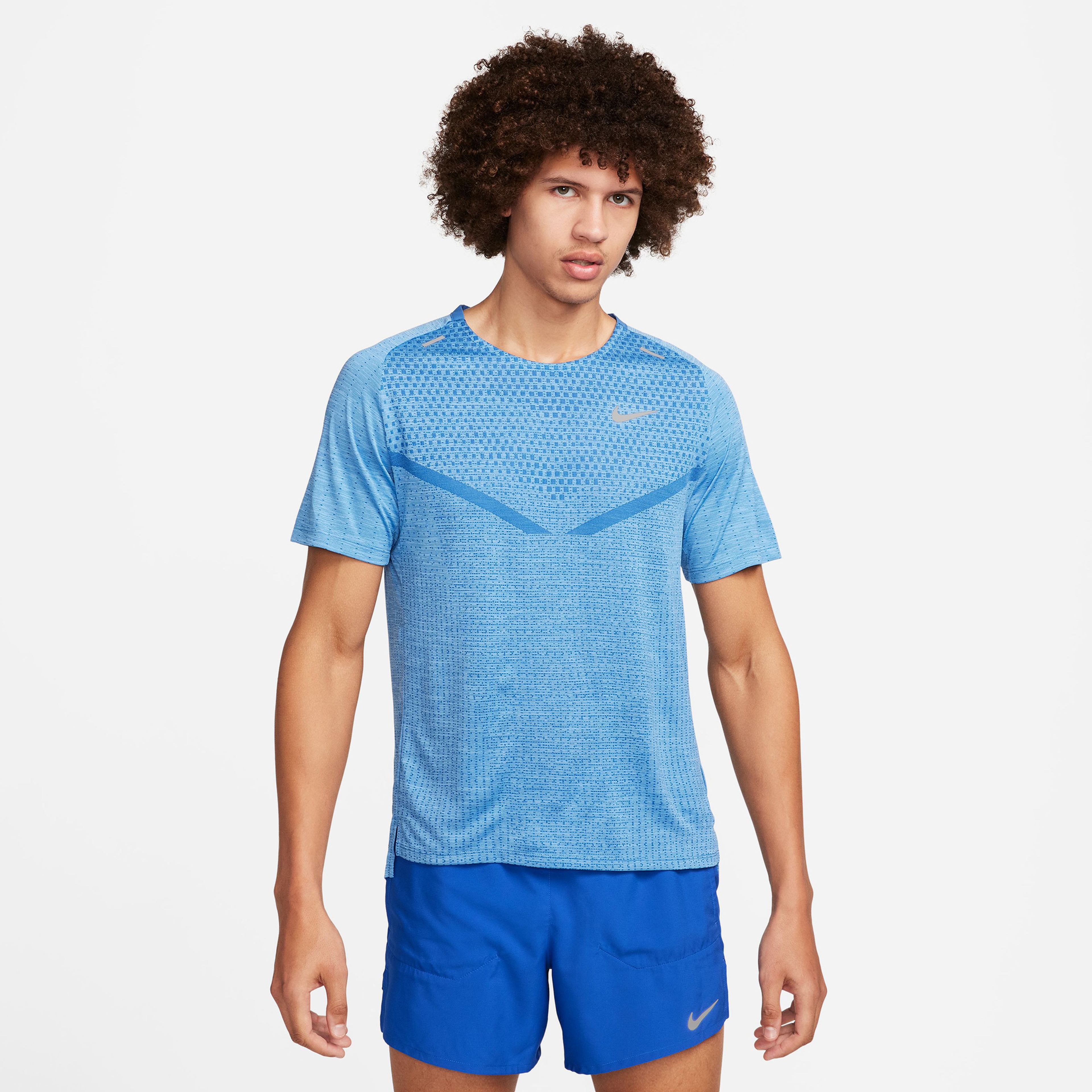 Nike Dri-Fit TechKnit Ultra Erkek Mavi T-Shirt