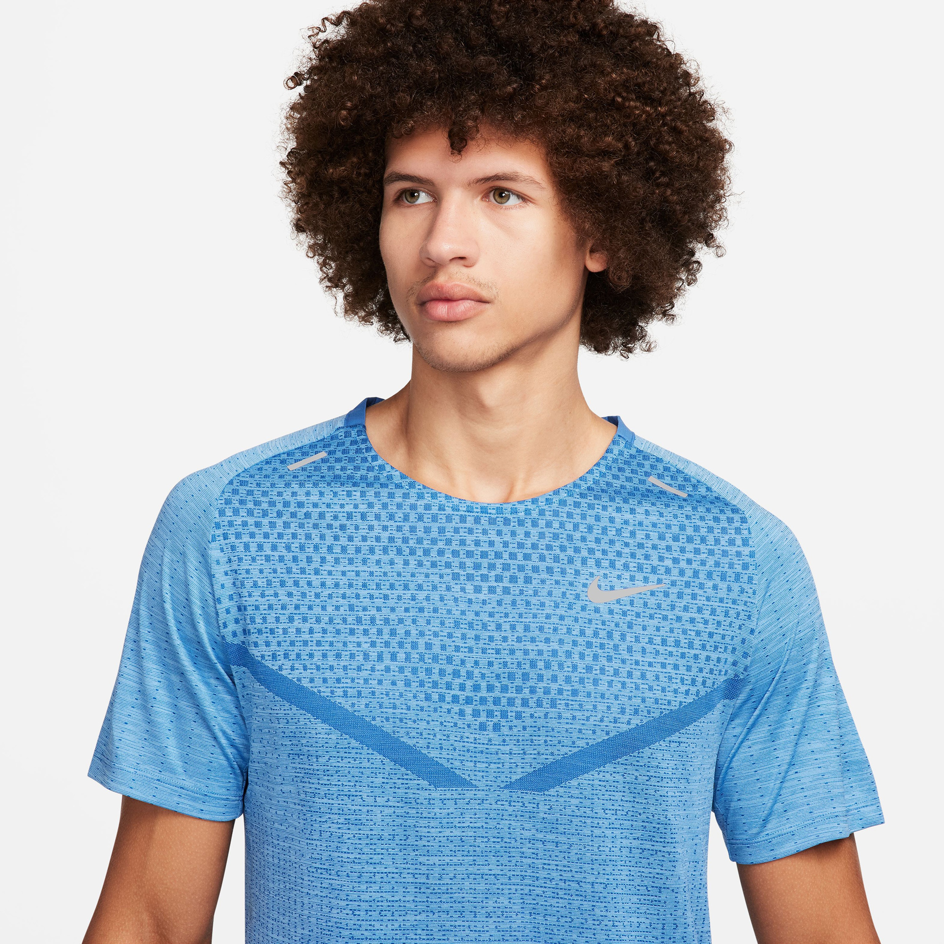 Nike Dri-Fit TechKnit Ultra Erkek Mavi T-Shirt