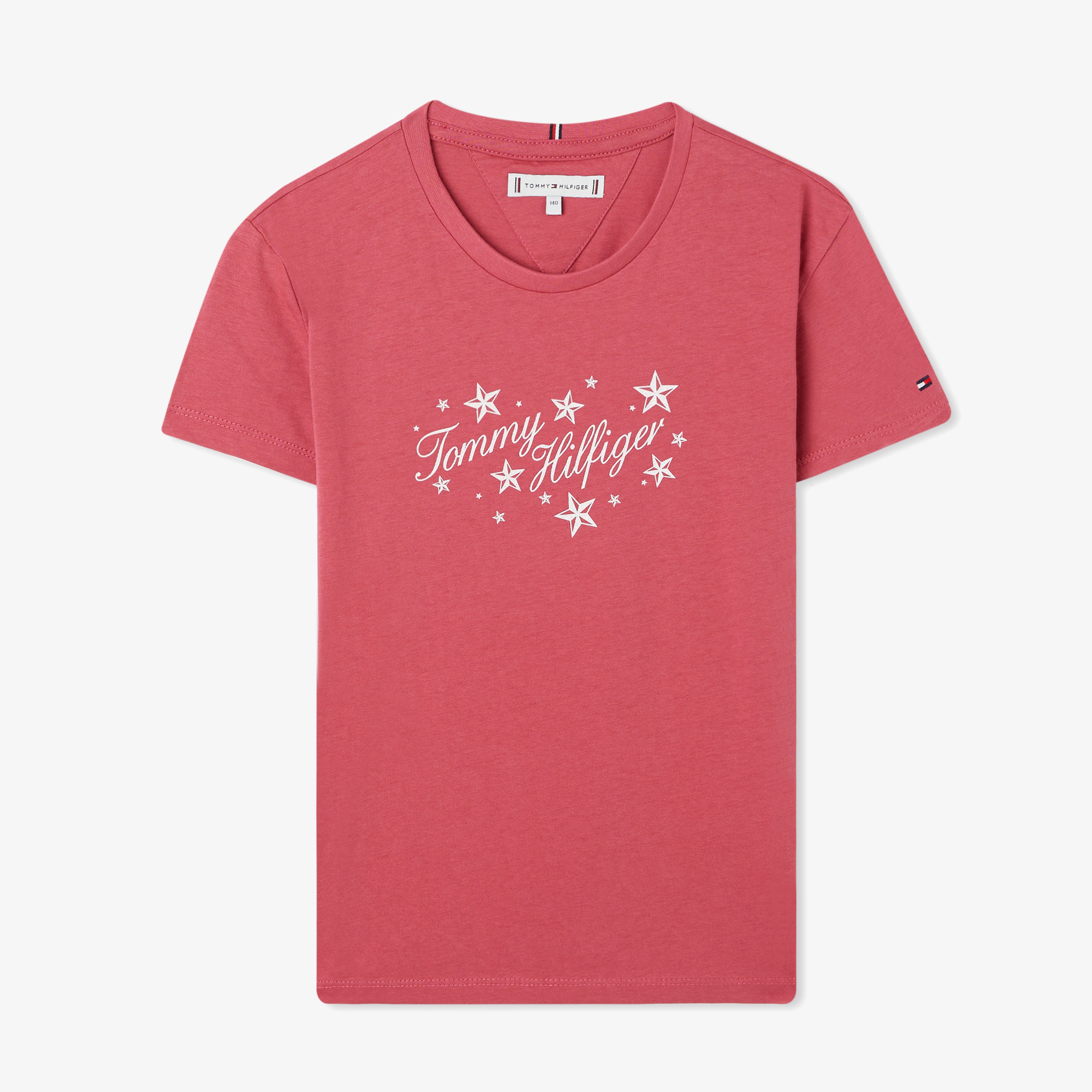 Tommy Hilfiger Tommy Script Glitter Çocuk Pembe T-Shirt