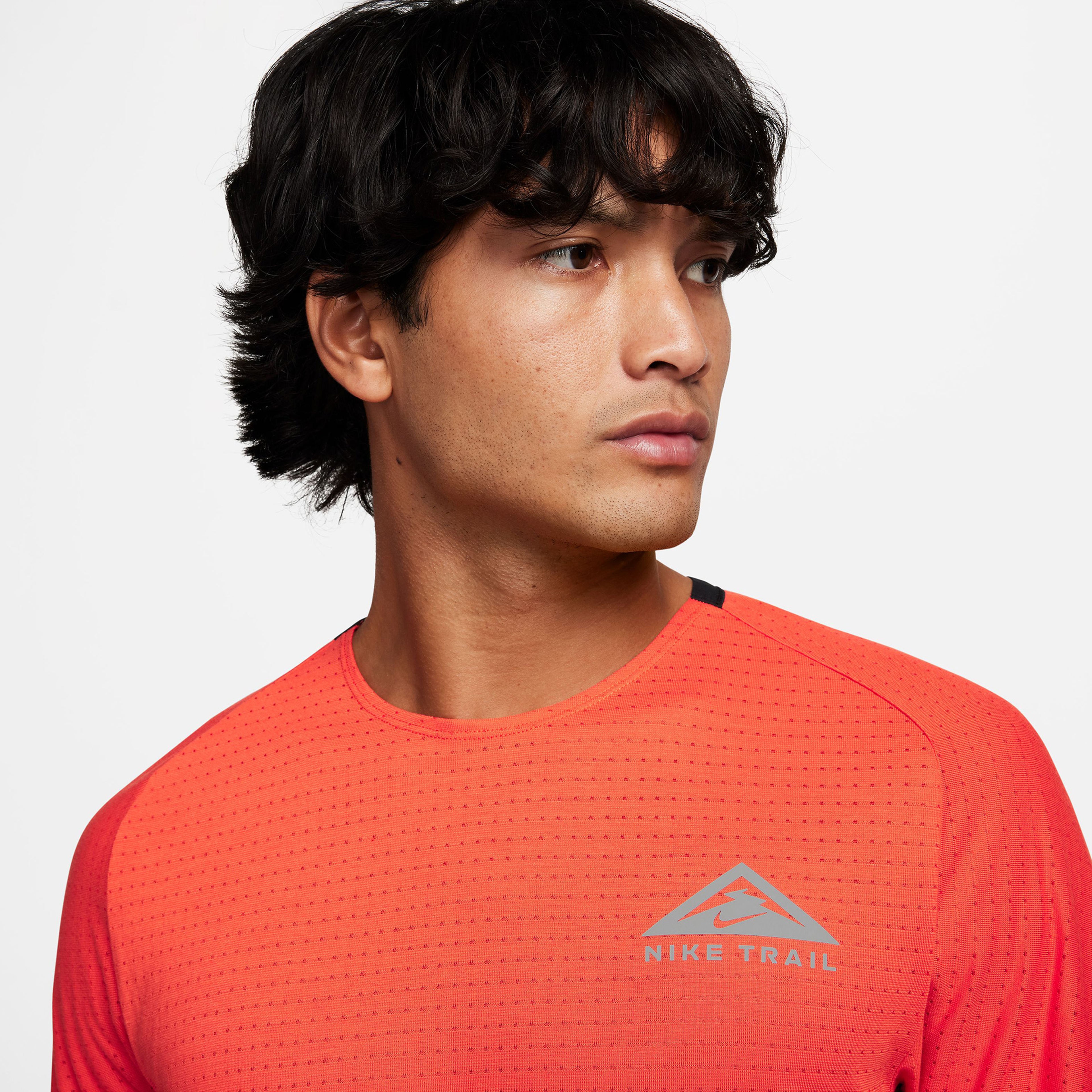 Nike Dri-Fit Trail Solar Chase Erkek Turuncu T-Shirt