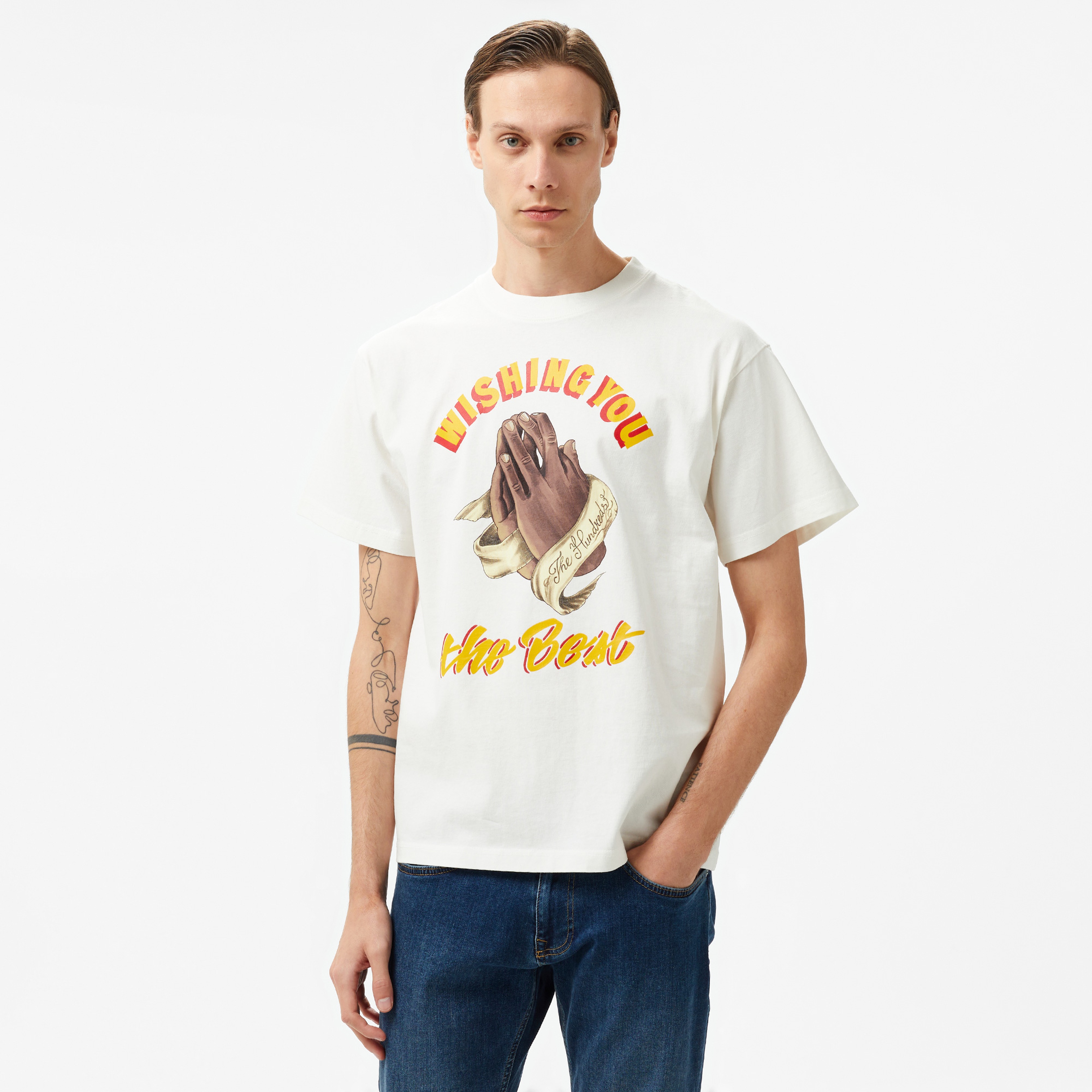 The Hundreds Best Wishes Erkek Beyaz T-Shirt