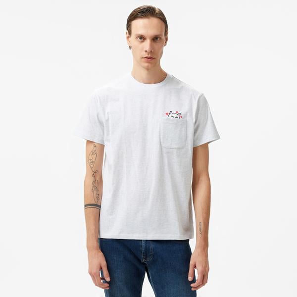 Rip N Dip Nermal Loves Pocket Erkek Gri T-Shirt