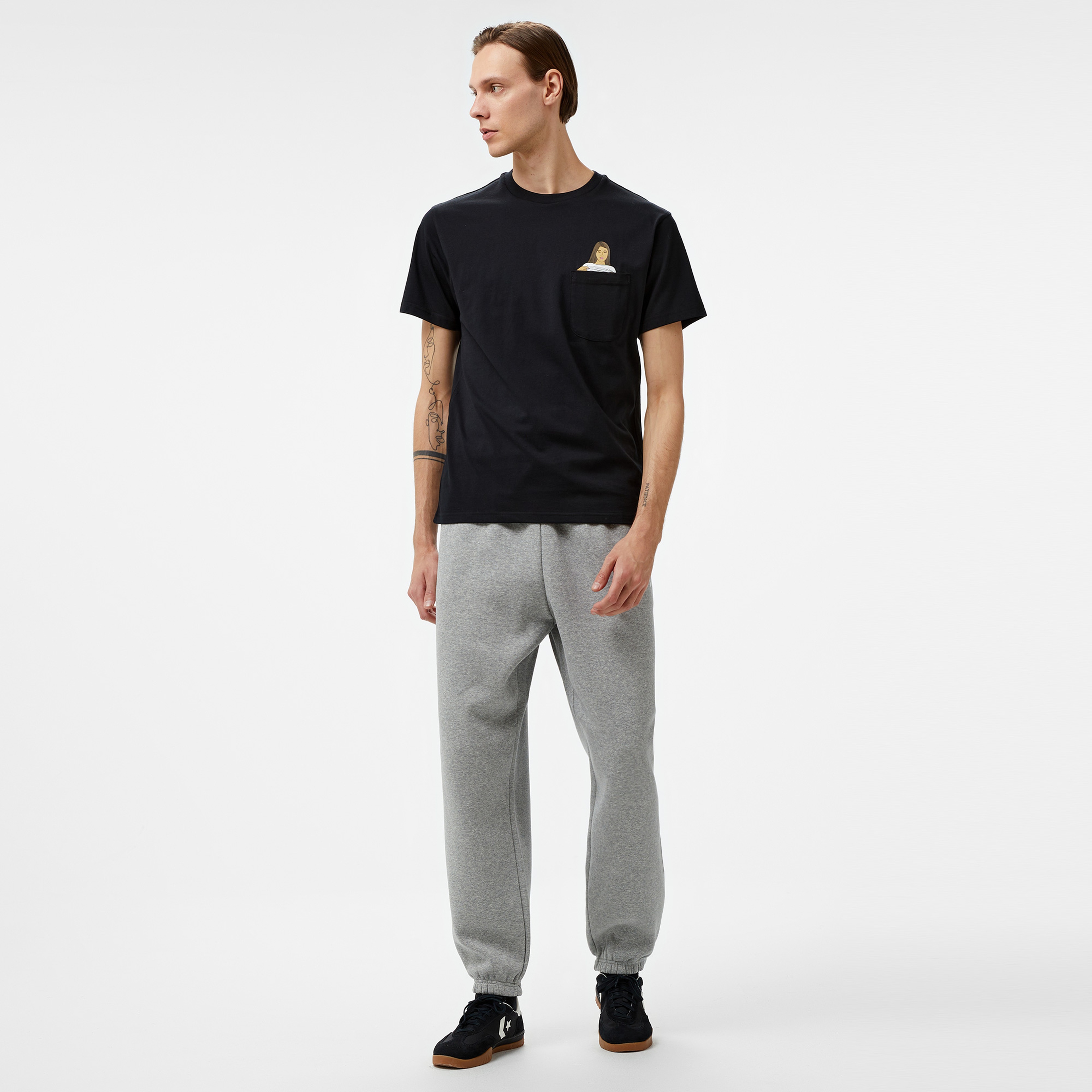 Rip N Dip Flashing Kittys Pocket Erkek Siyah T-Shirt