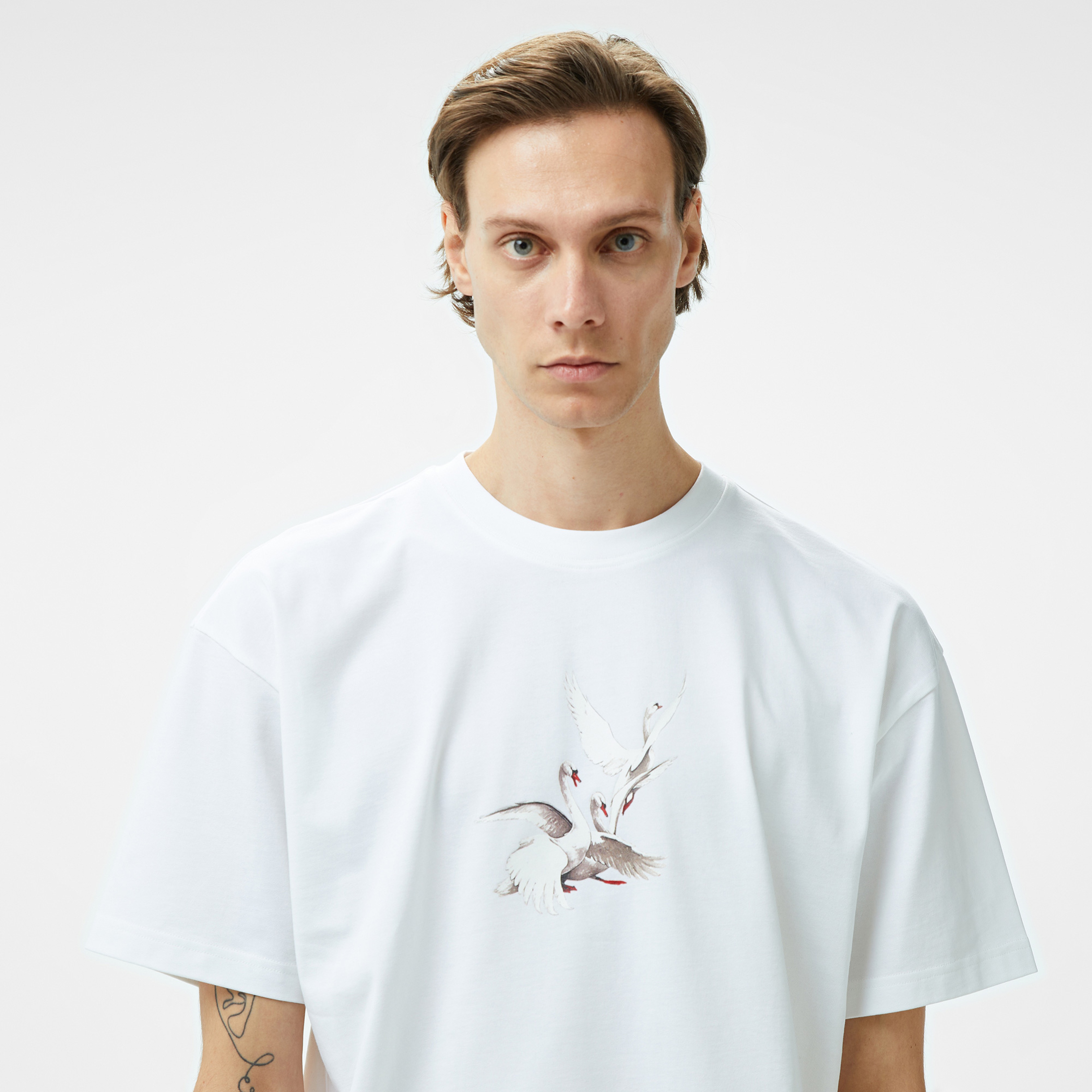 Hugo Asil_Lb Erkek Beyaz T-Shirt