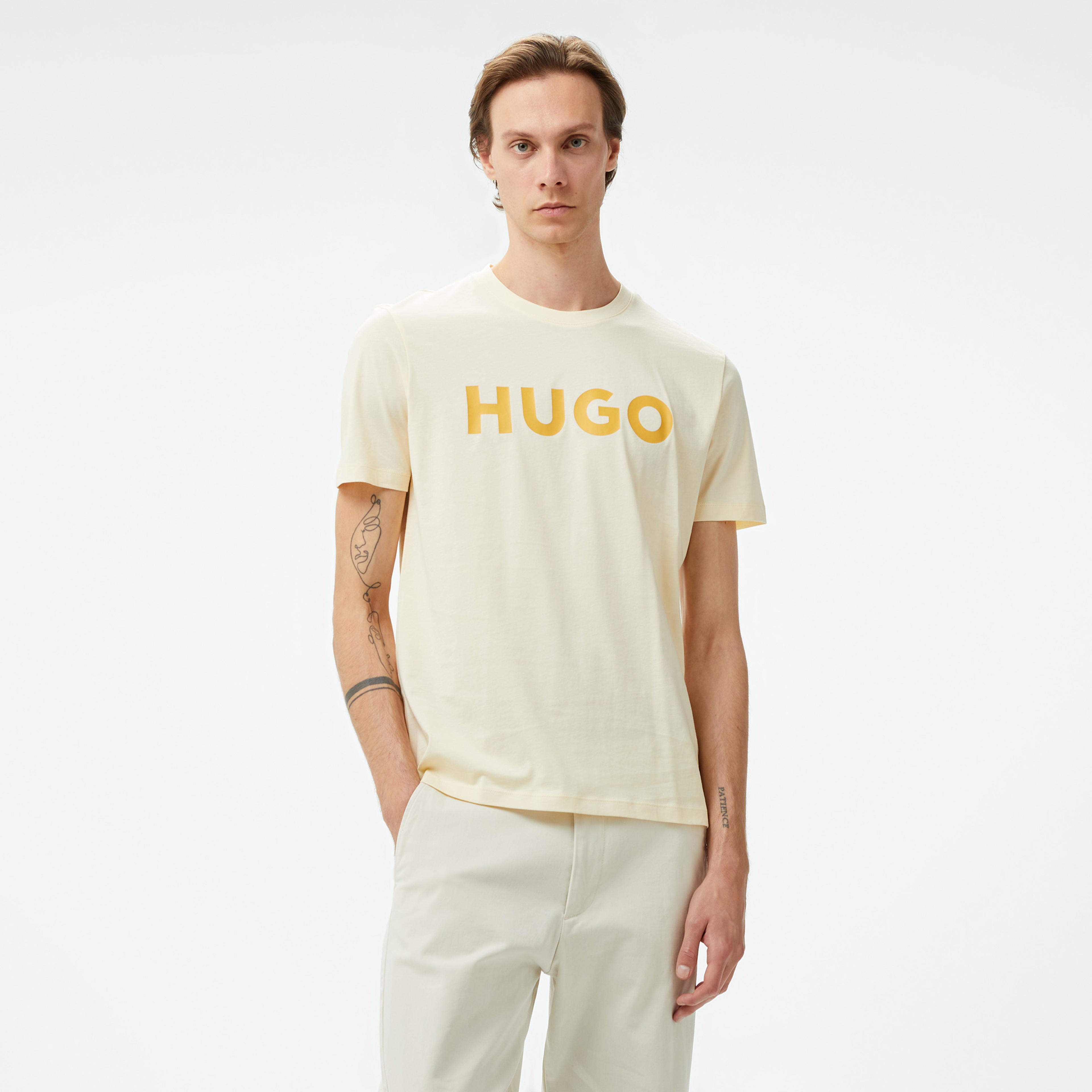 Hugo Dulivio Erkek Bej T-Shirt