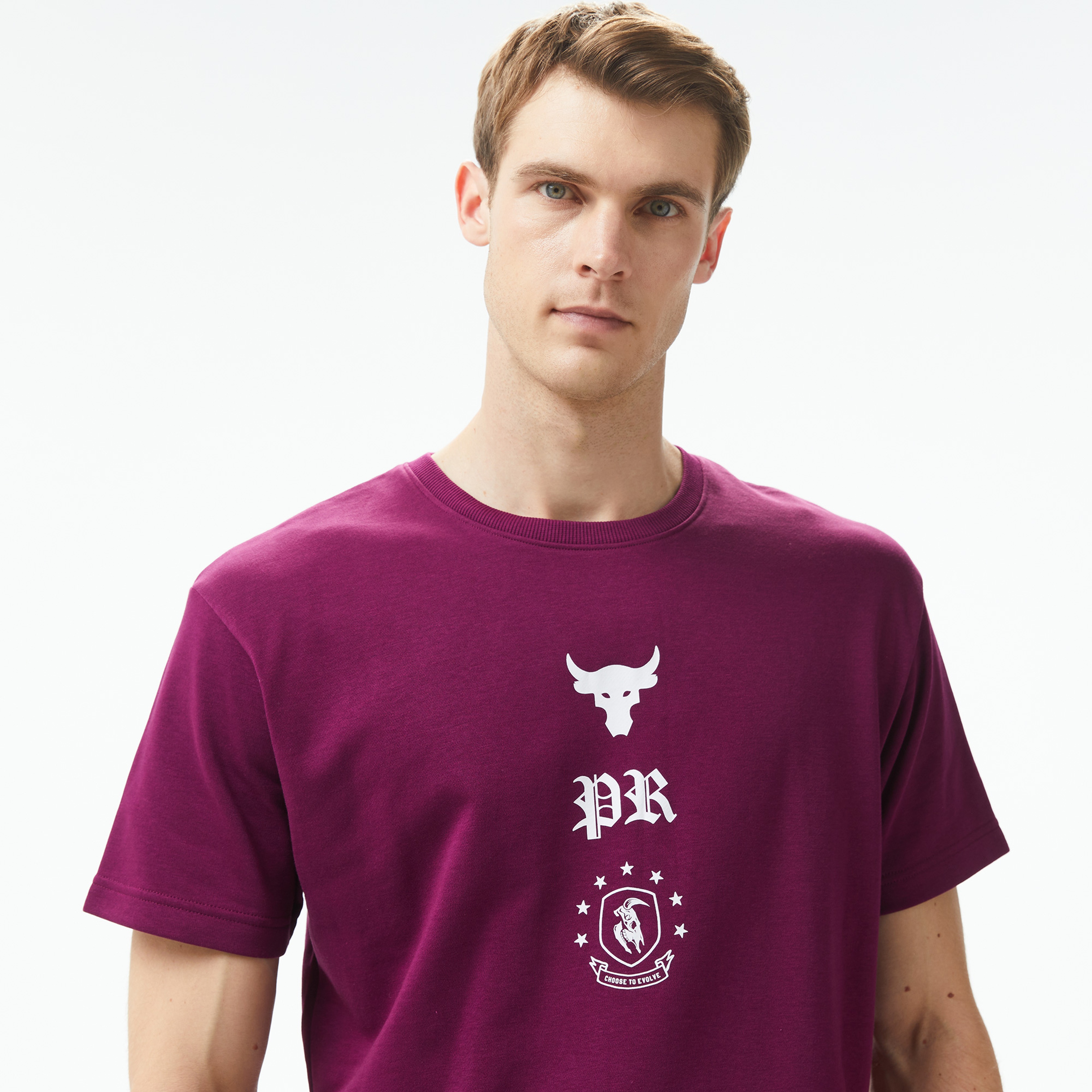 Under Armour Project Rock Terry Erkek Mor T-Shirt