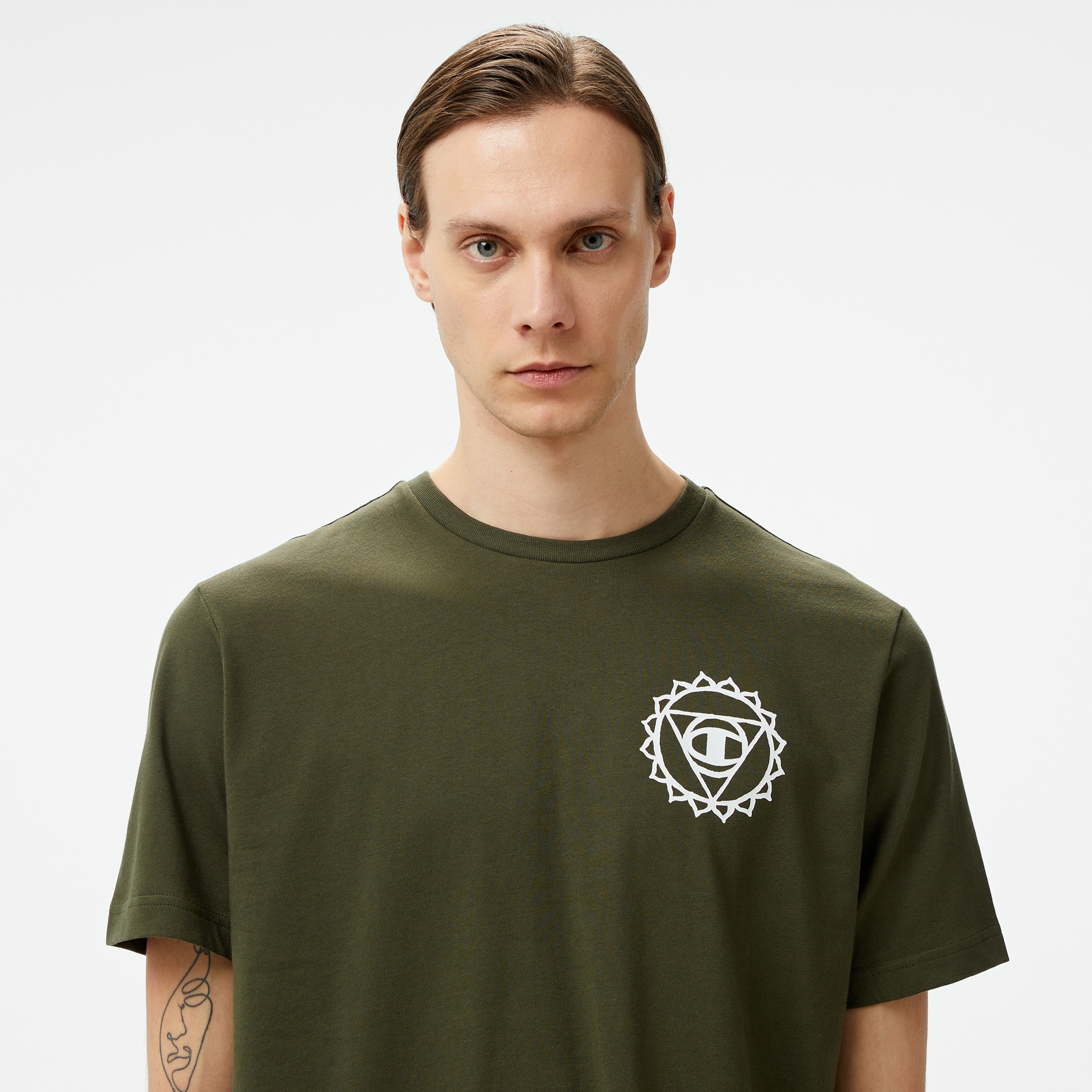 Champion Erkek Haki T-Shirt