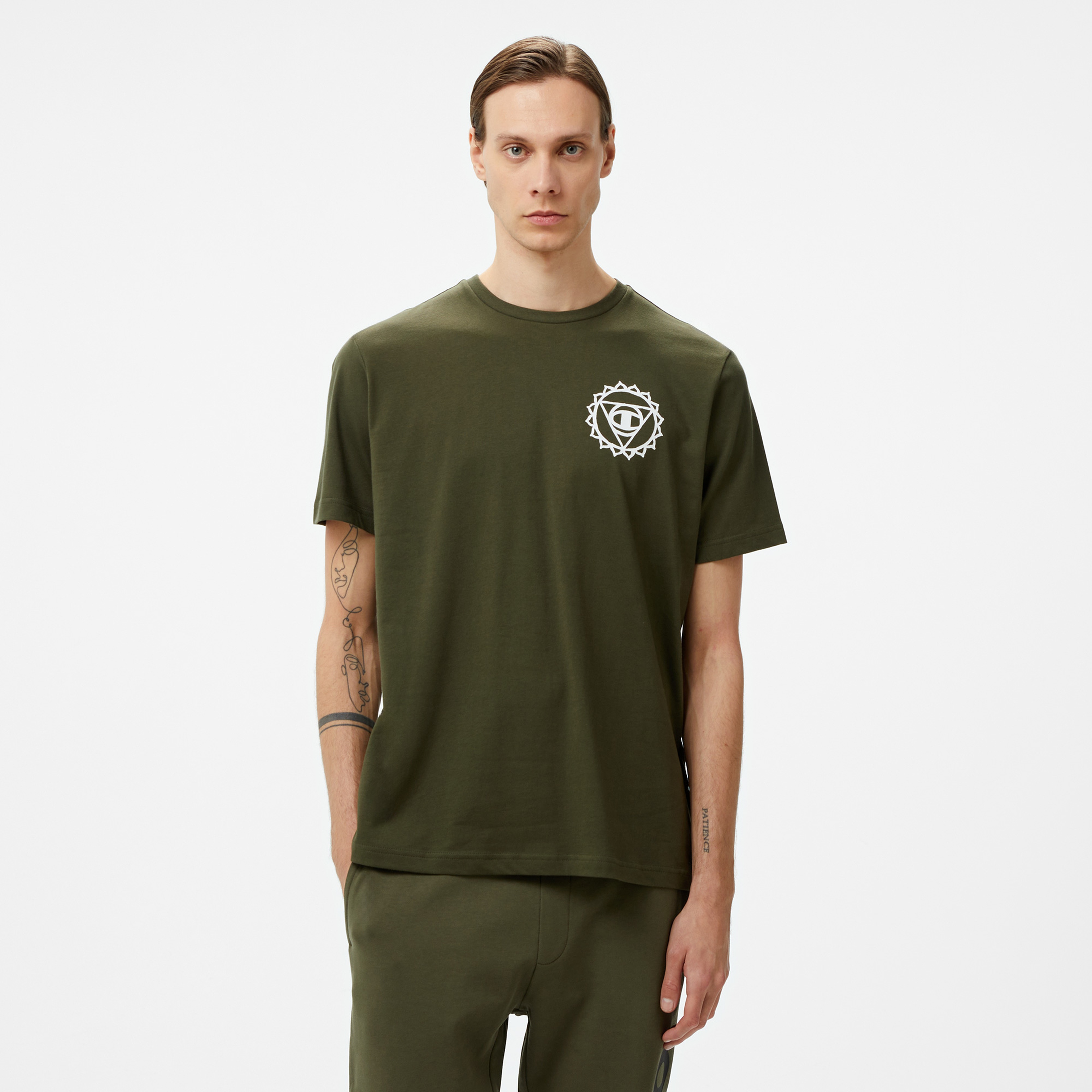 Champion Erkek Haki T-Shirt