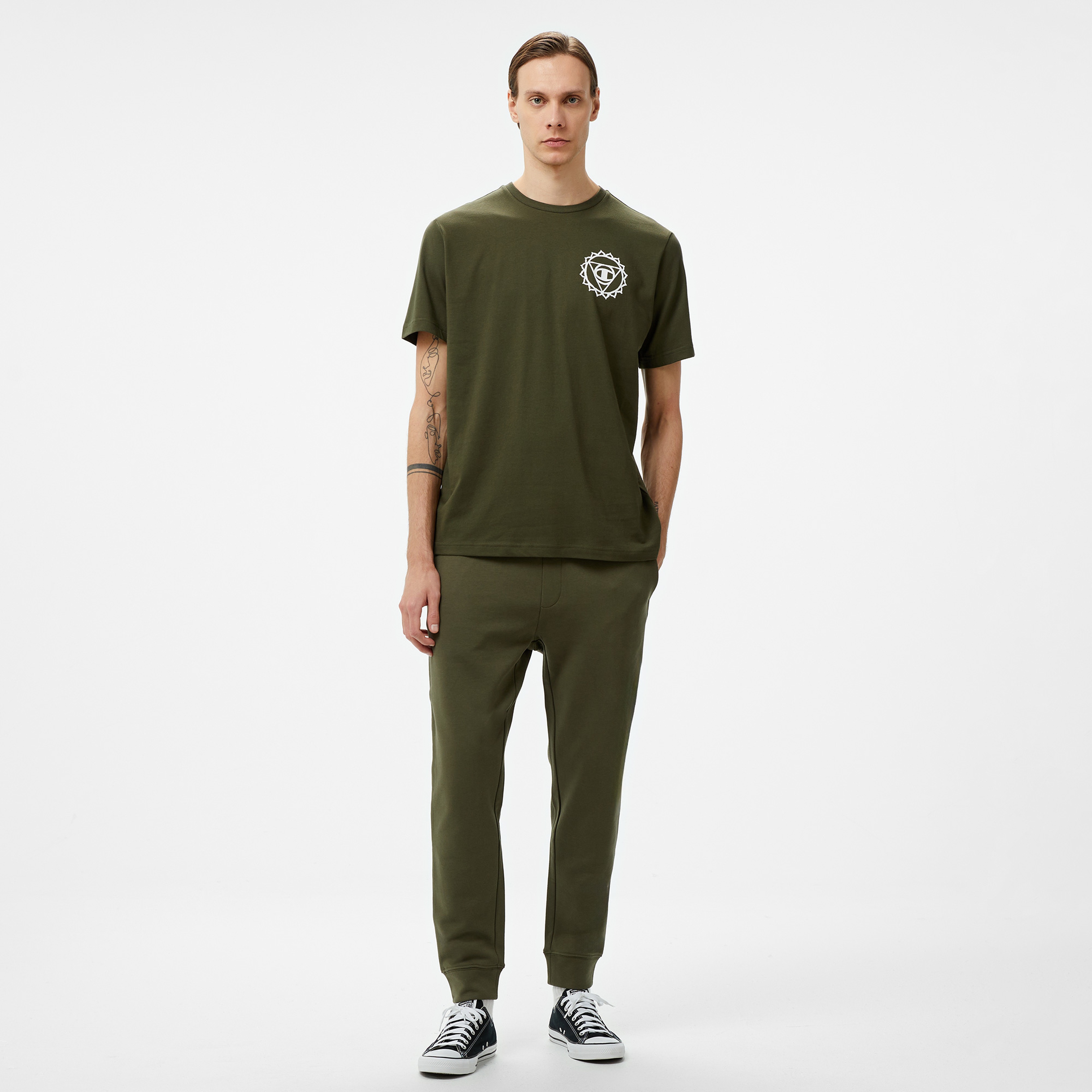 Champion Erkek Haki T-Shirt