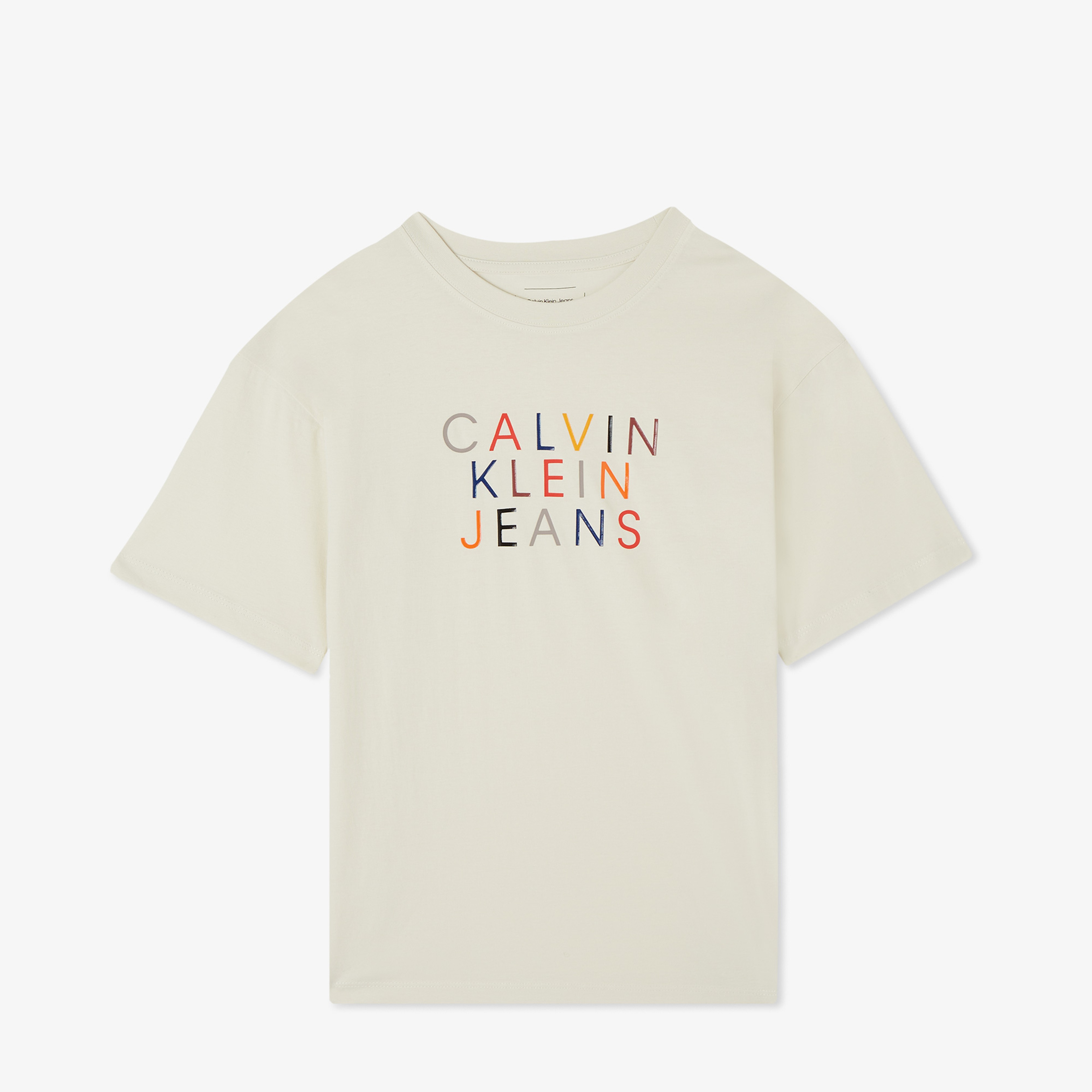 Calvin Klein Jeans Logo Graphic Çocuk Beyaz T-Shirt