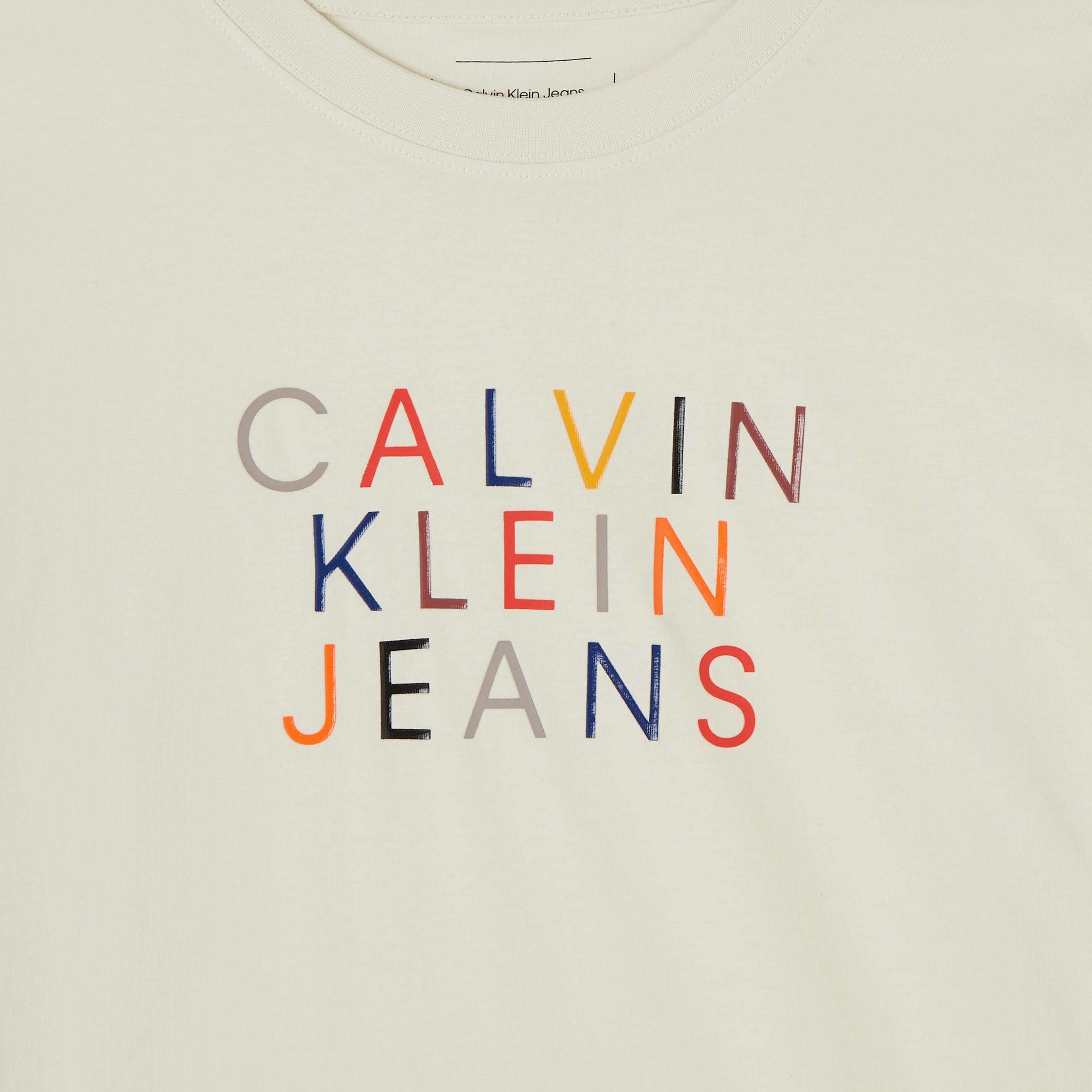 Calvin Klein Jeans Logo Graphic Çocuk Beyaz T-Shirt