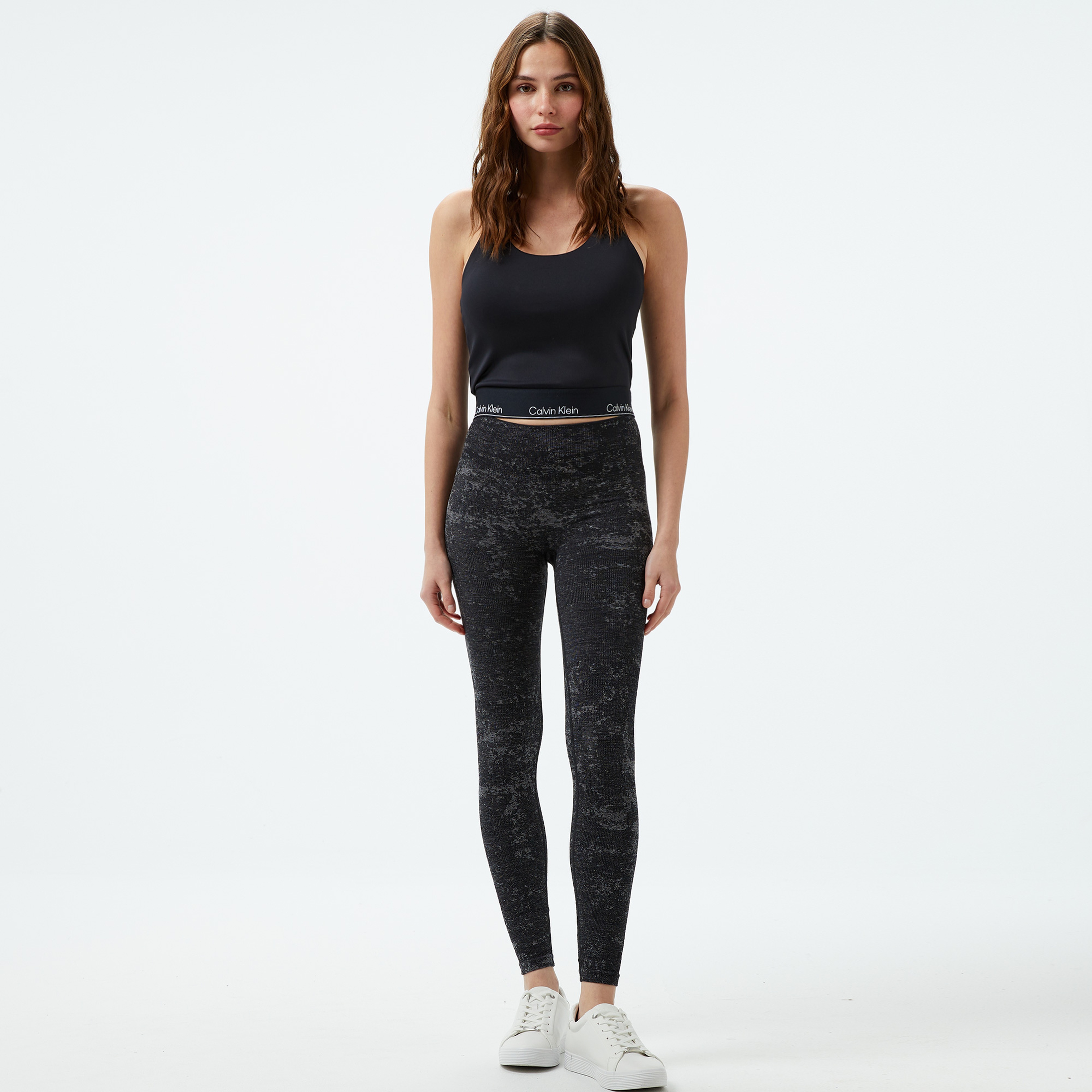 Calvin Klein Wo - Tank Top Kadın Siyah Kolsuz T-Shirt