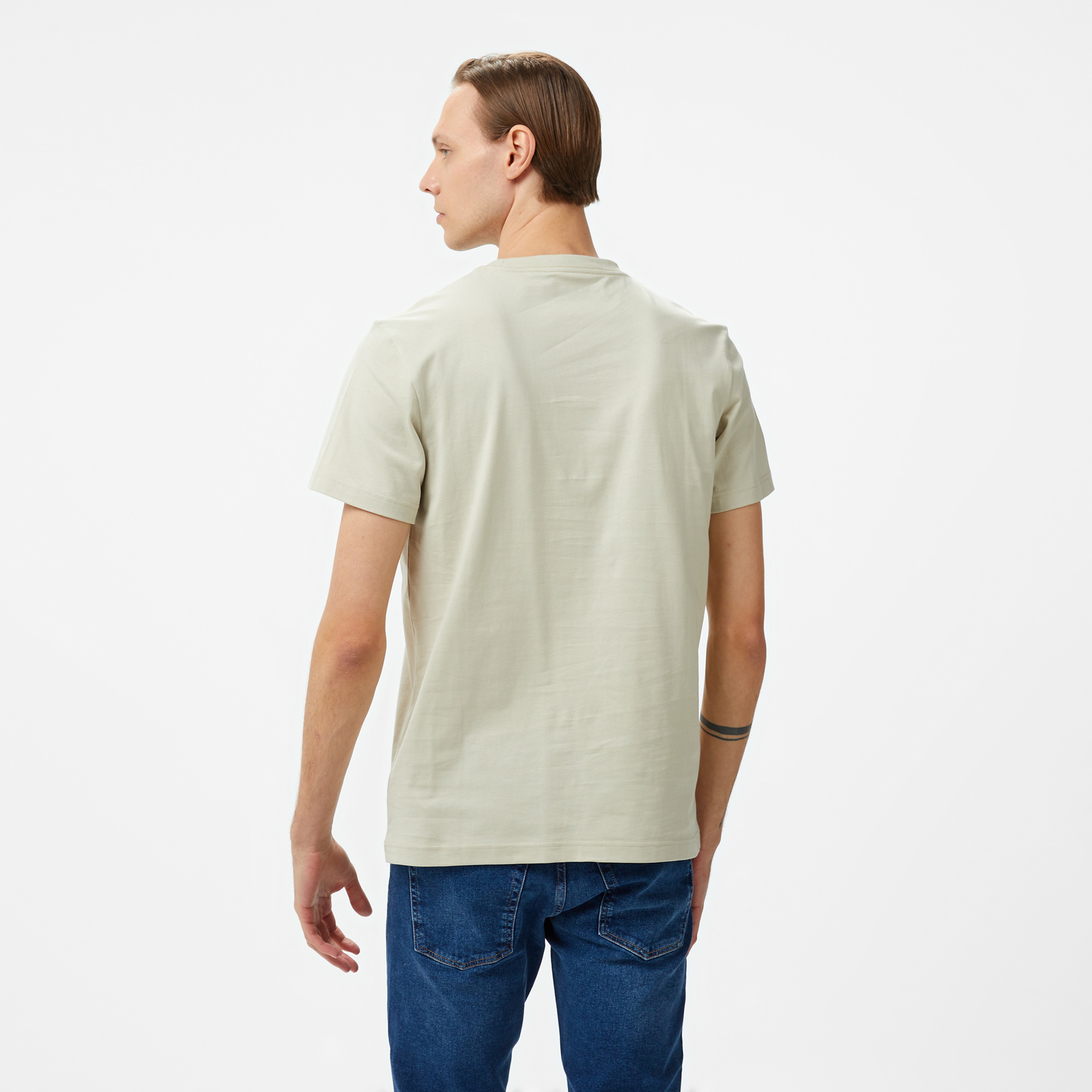Calvin Klein Jeans City Block Erkek Gri T-Shirt